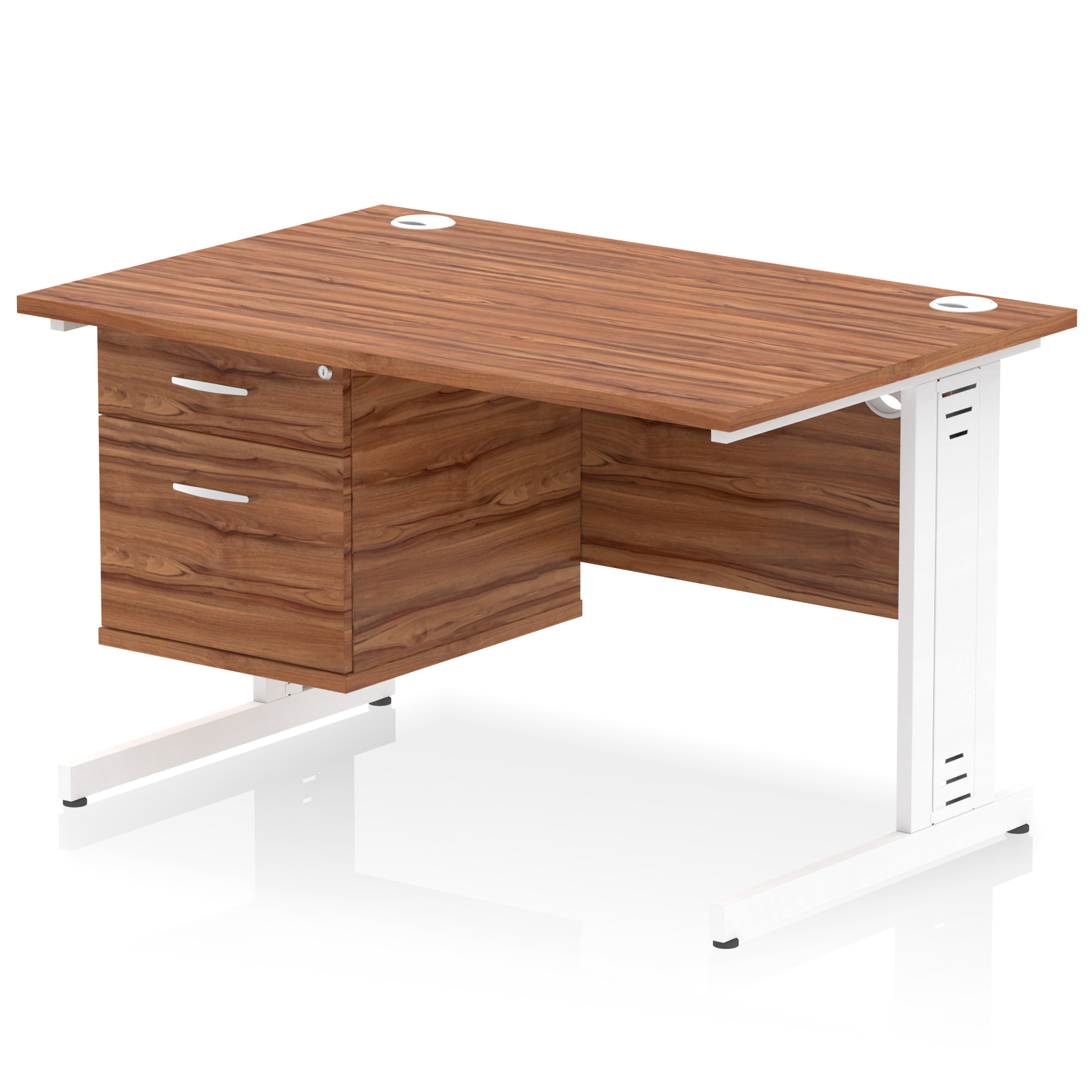 Walnut / White Frame