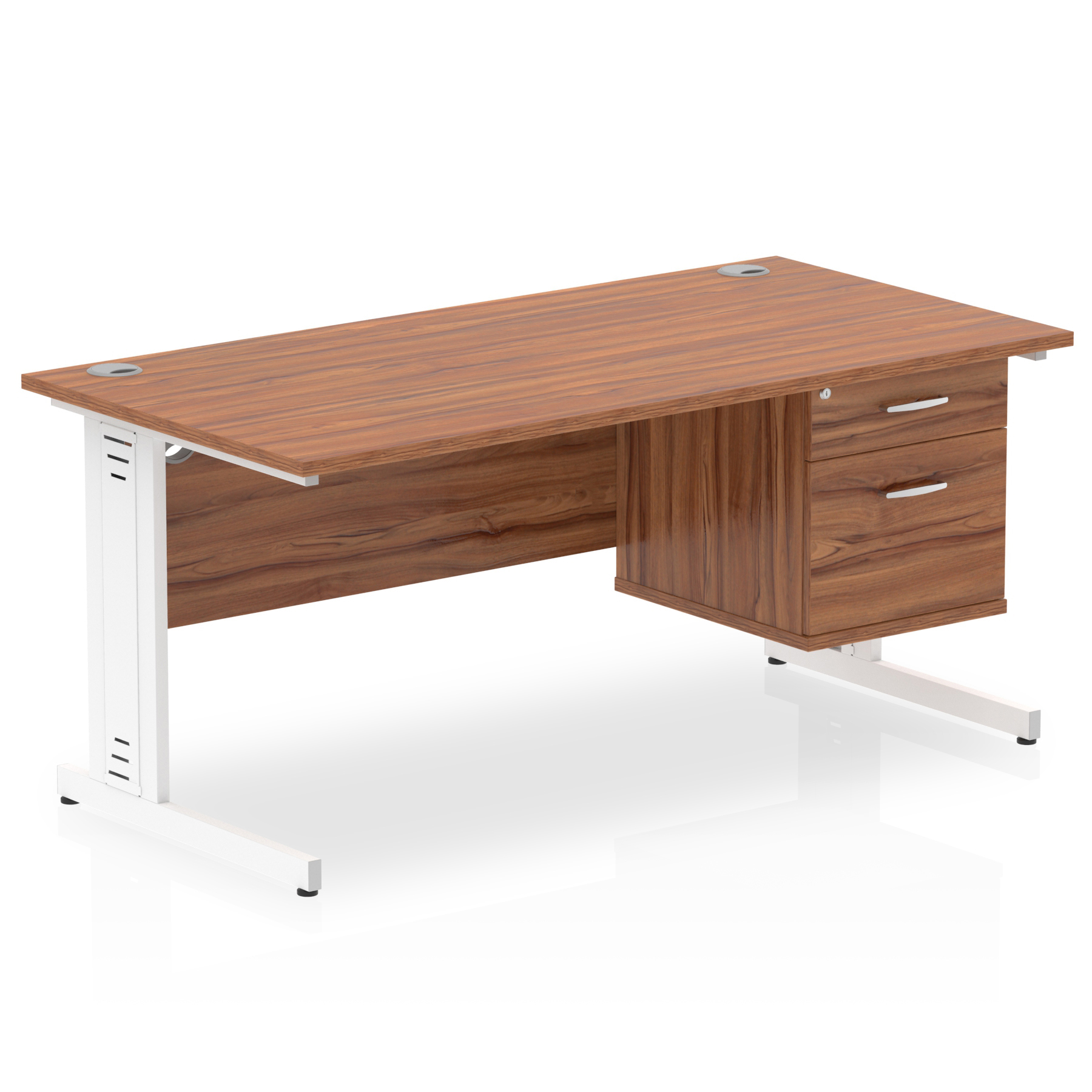 Walnut / White Frame
