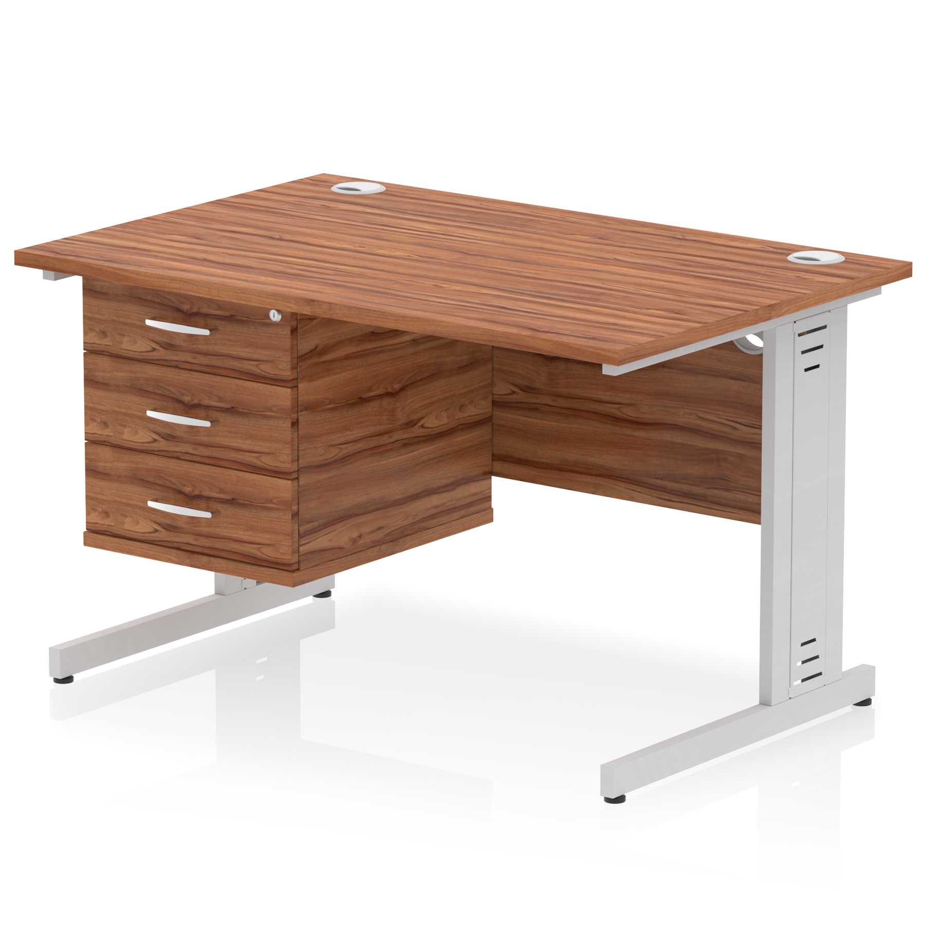 Walnut / Silver Frame