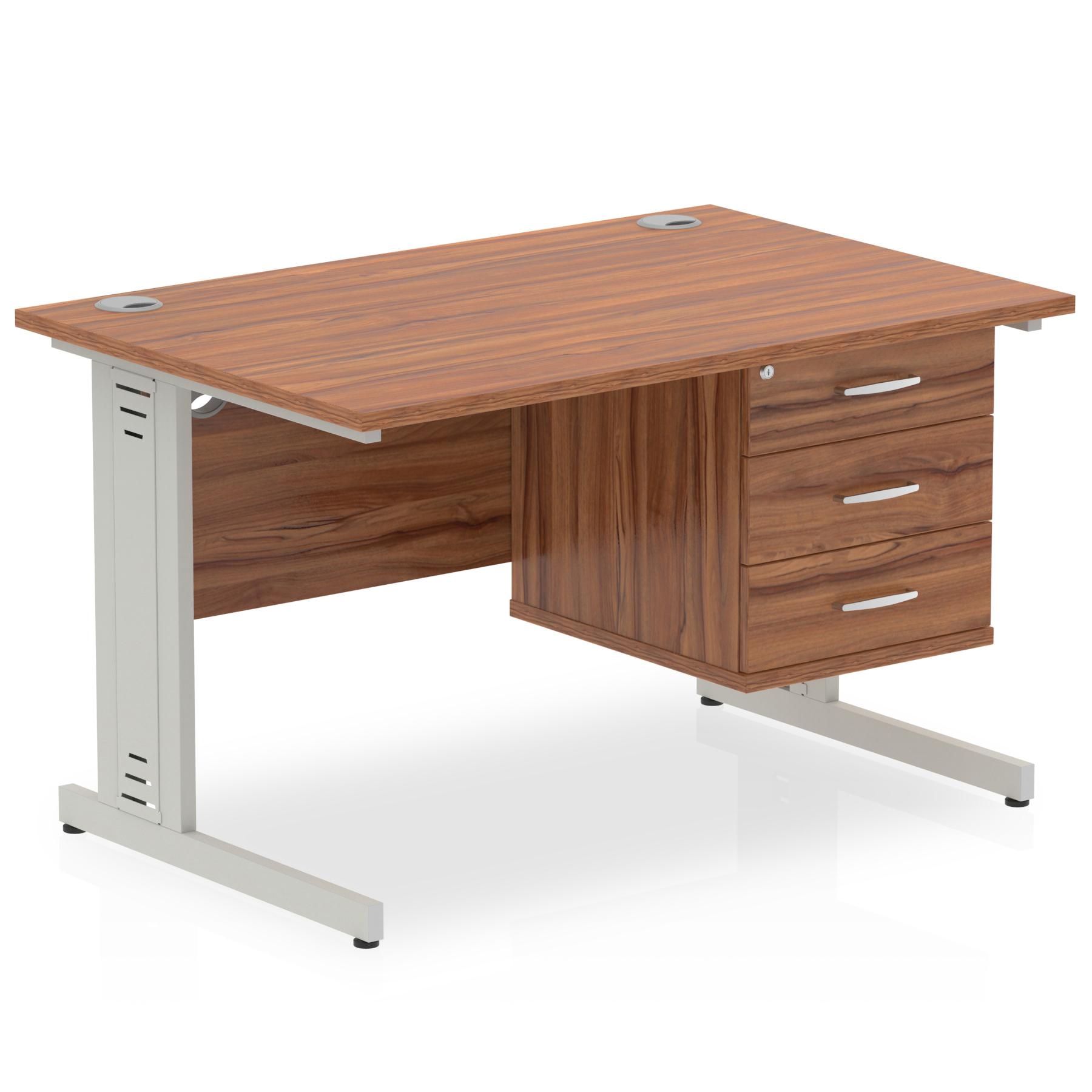 Walnut / Silver Frame