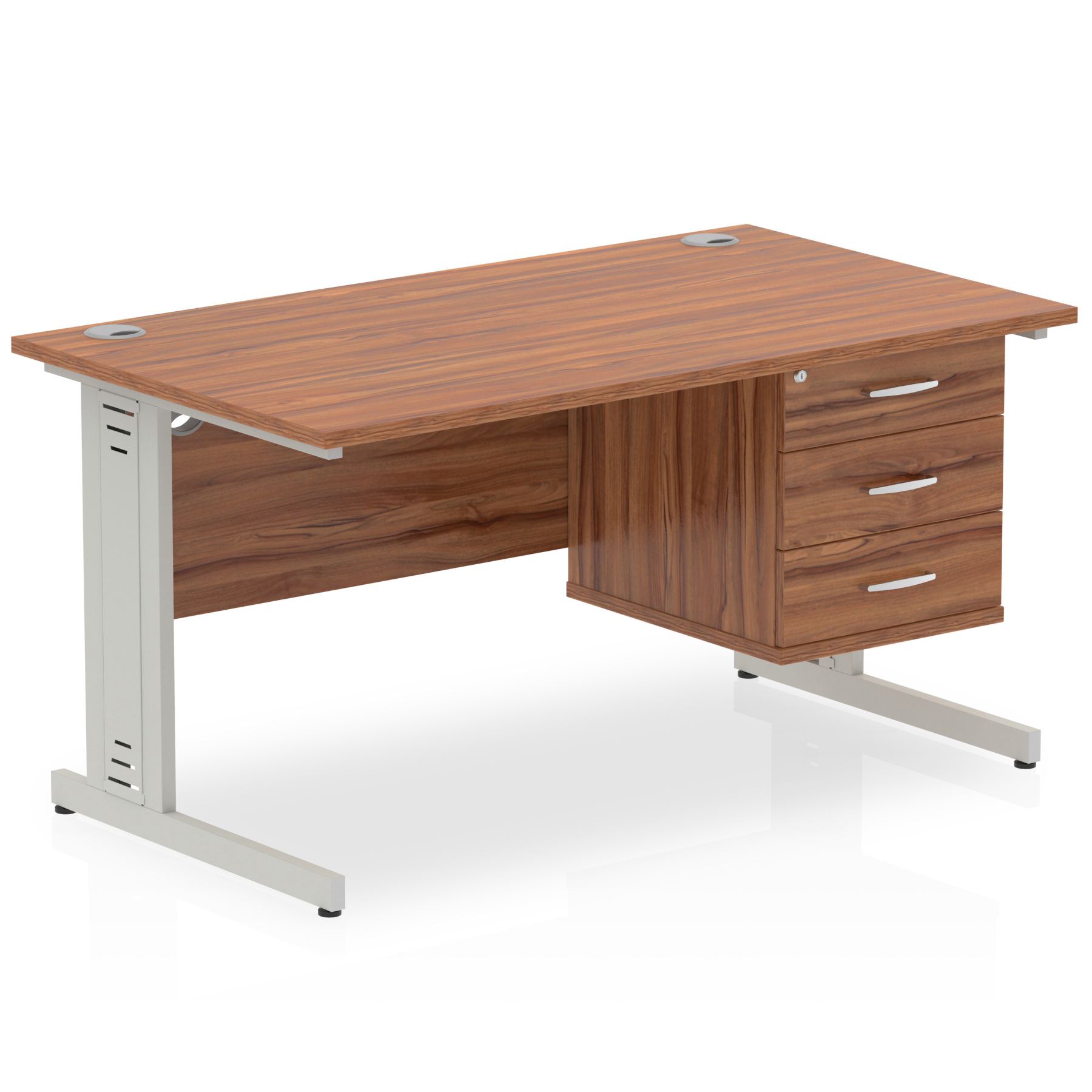 Walnut / Silver Frame