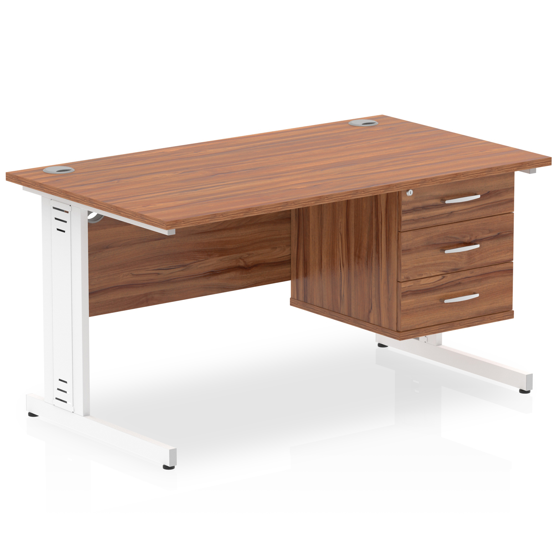 Walnut / White Frame