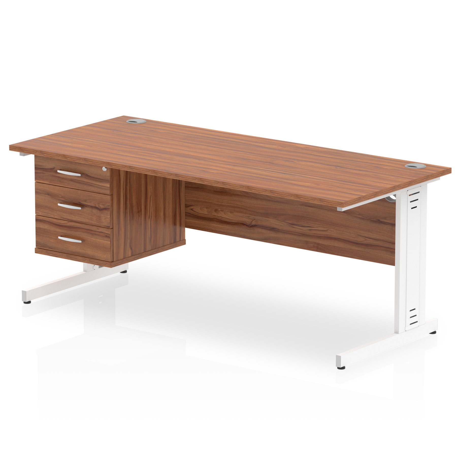 Walnut / White Frame