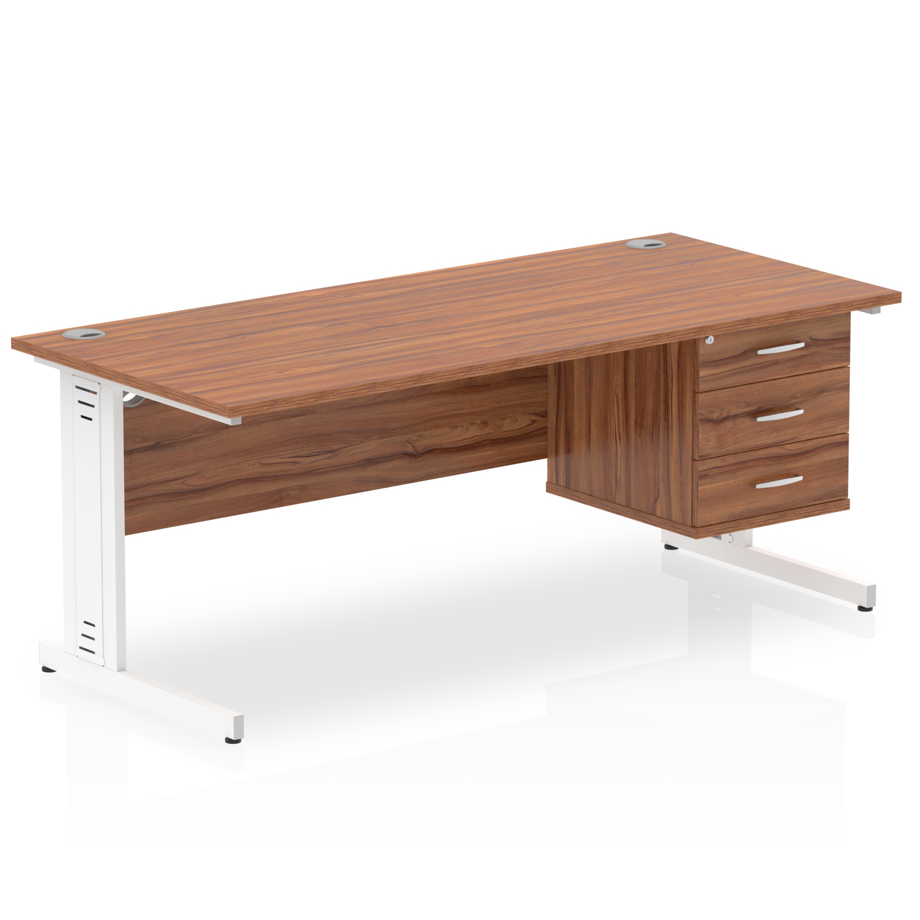 Walnut / White Frame