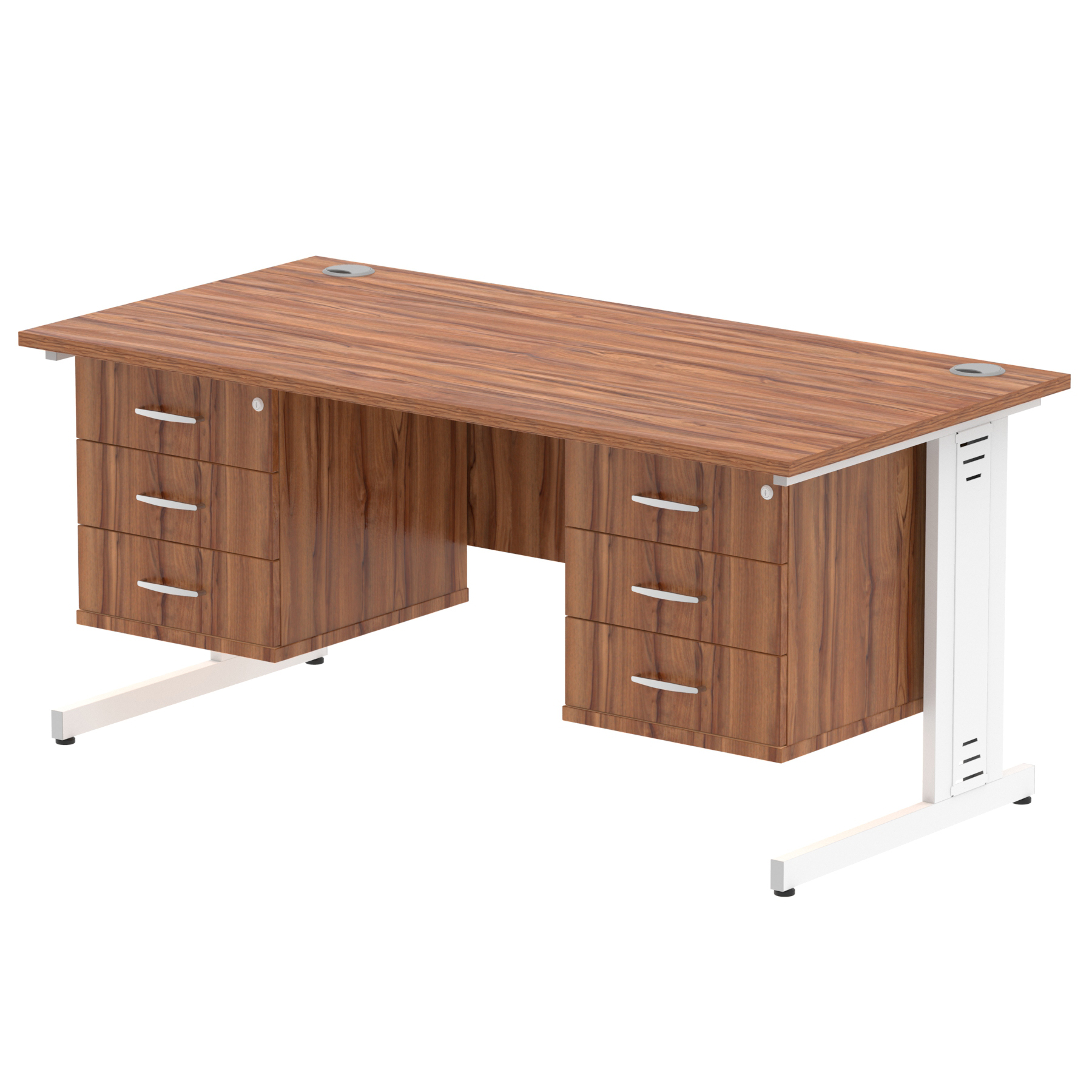 Walnut / White Frame