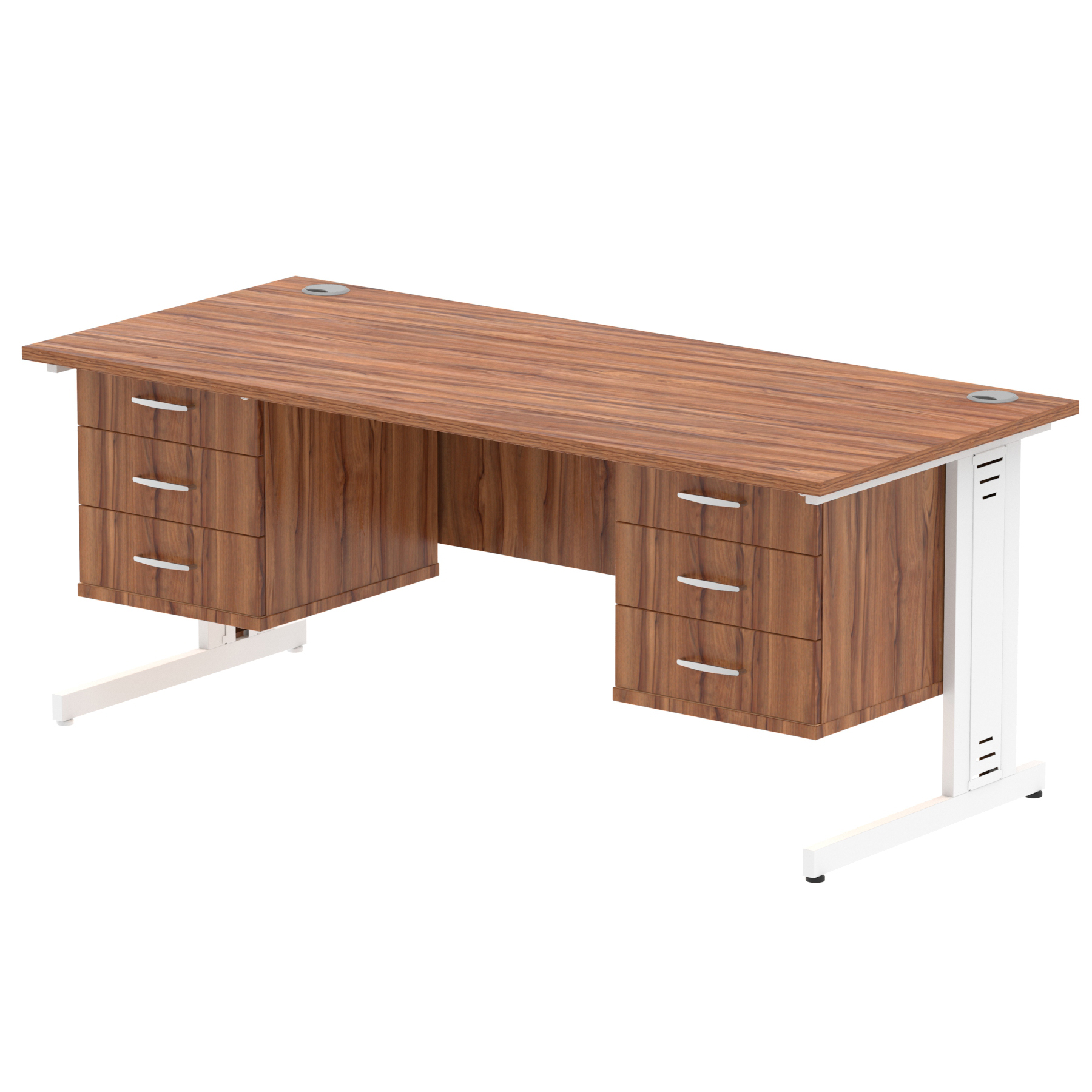 Walnut / White Frame