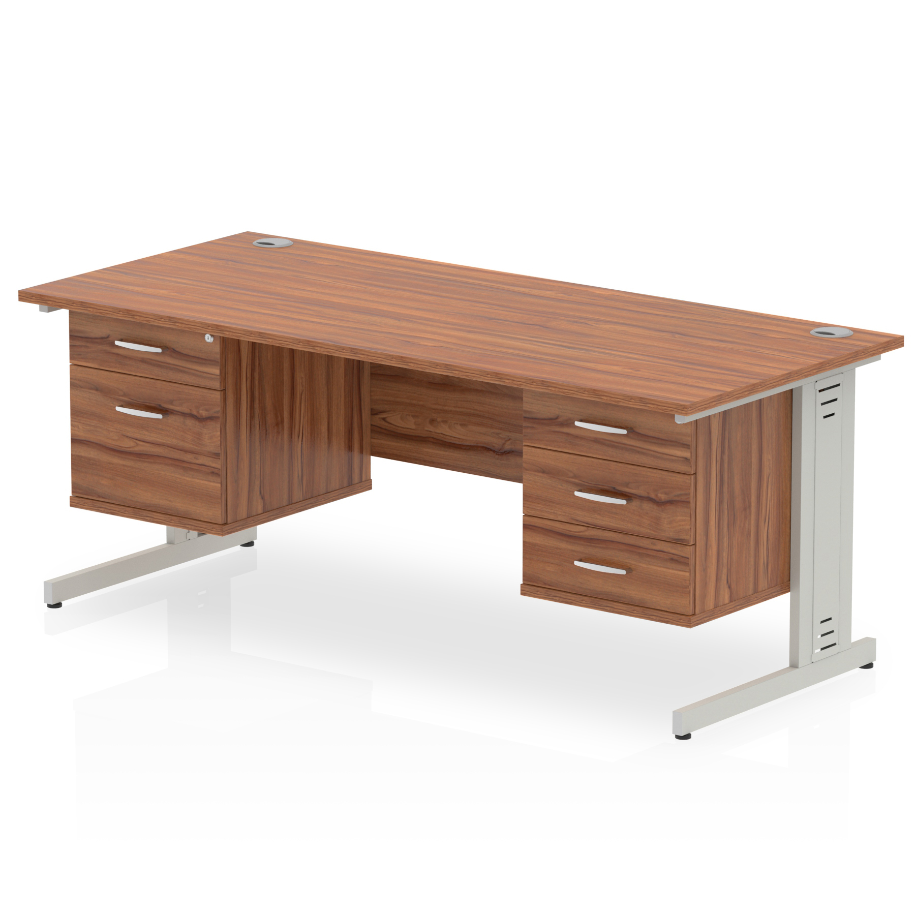 Walnut / Silver Frame