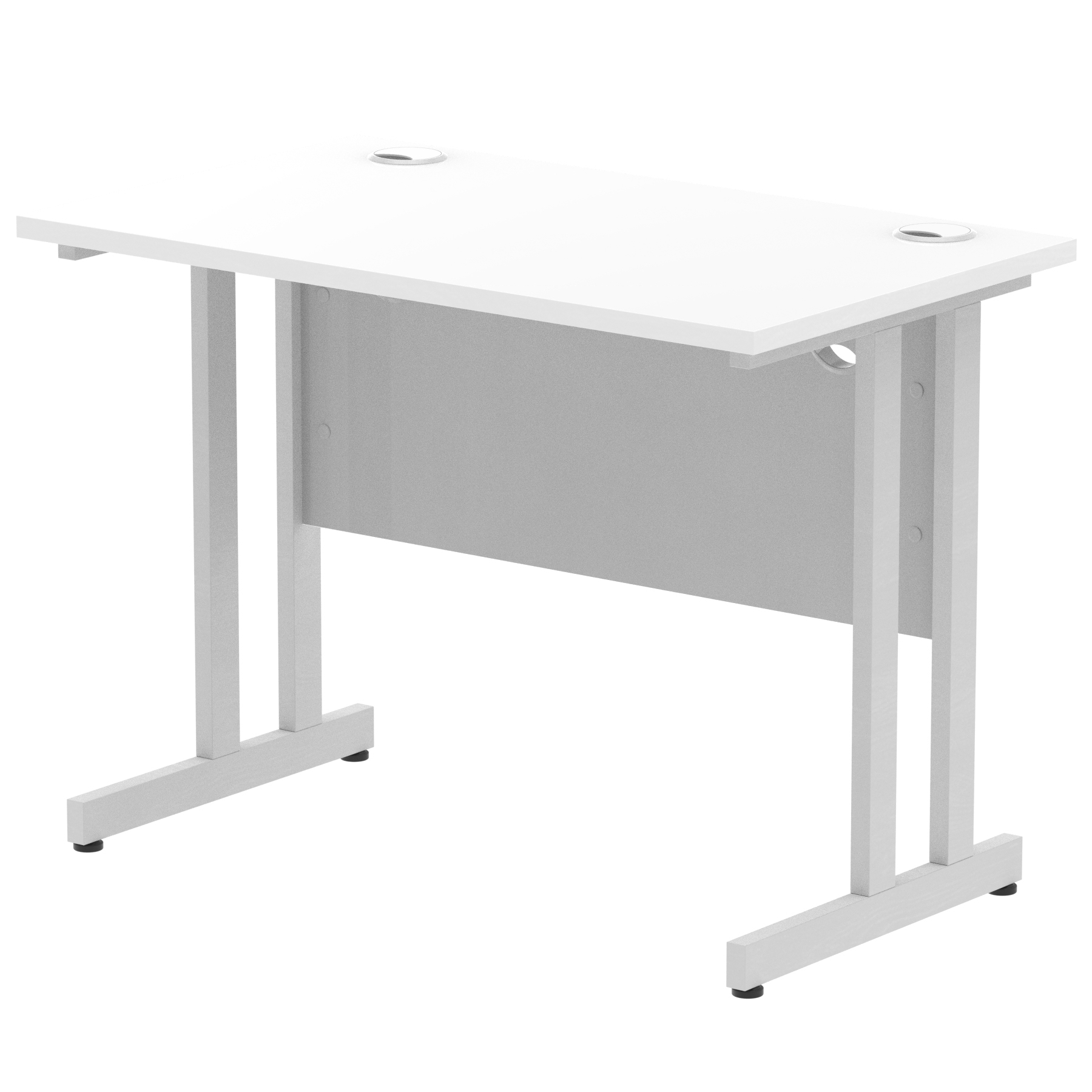 White / Silver Frame