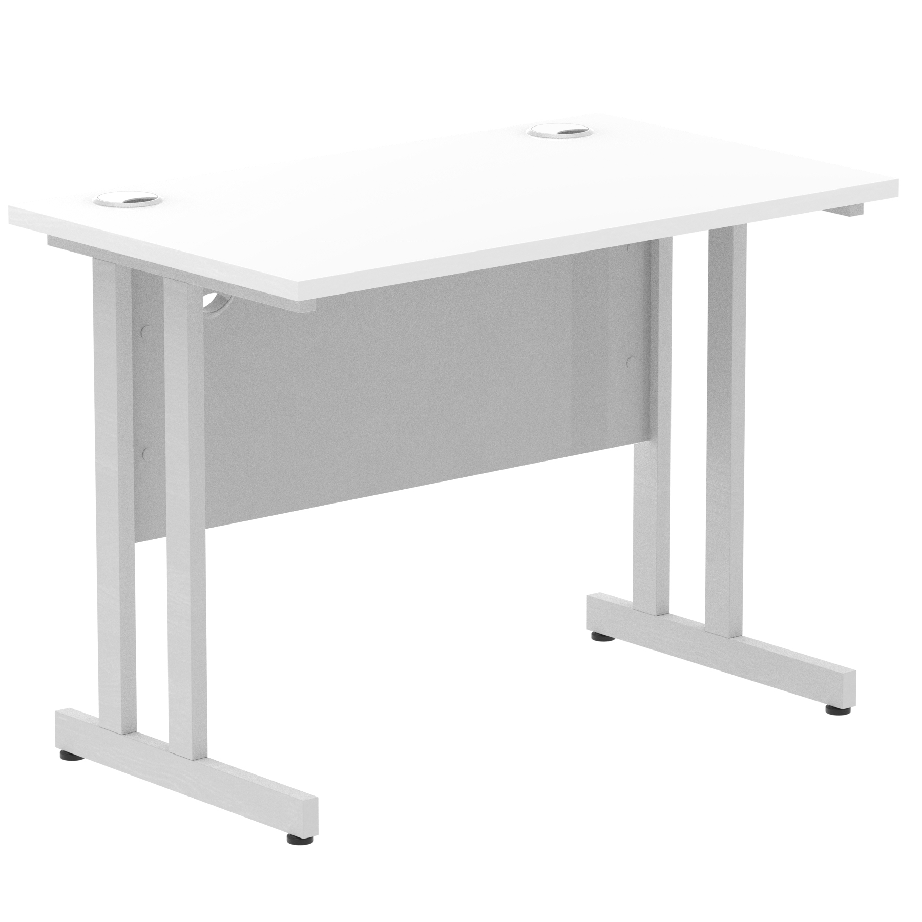 White / Silver Frame