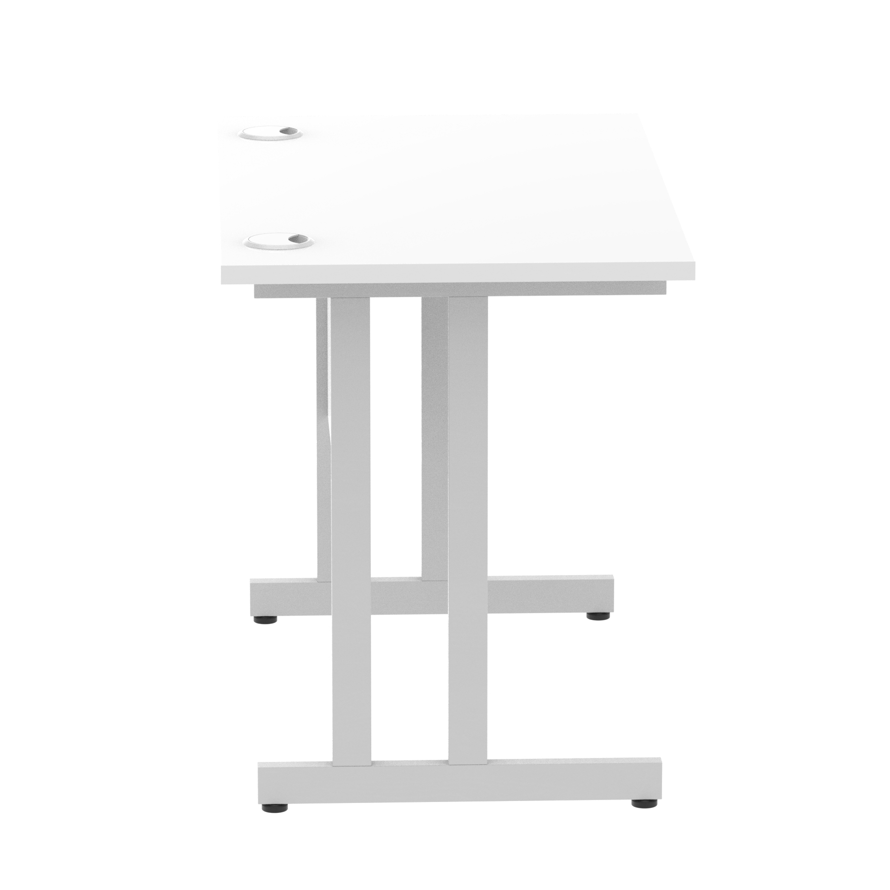 White / Silver Frame