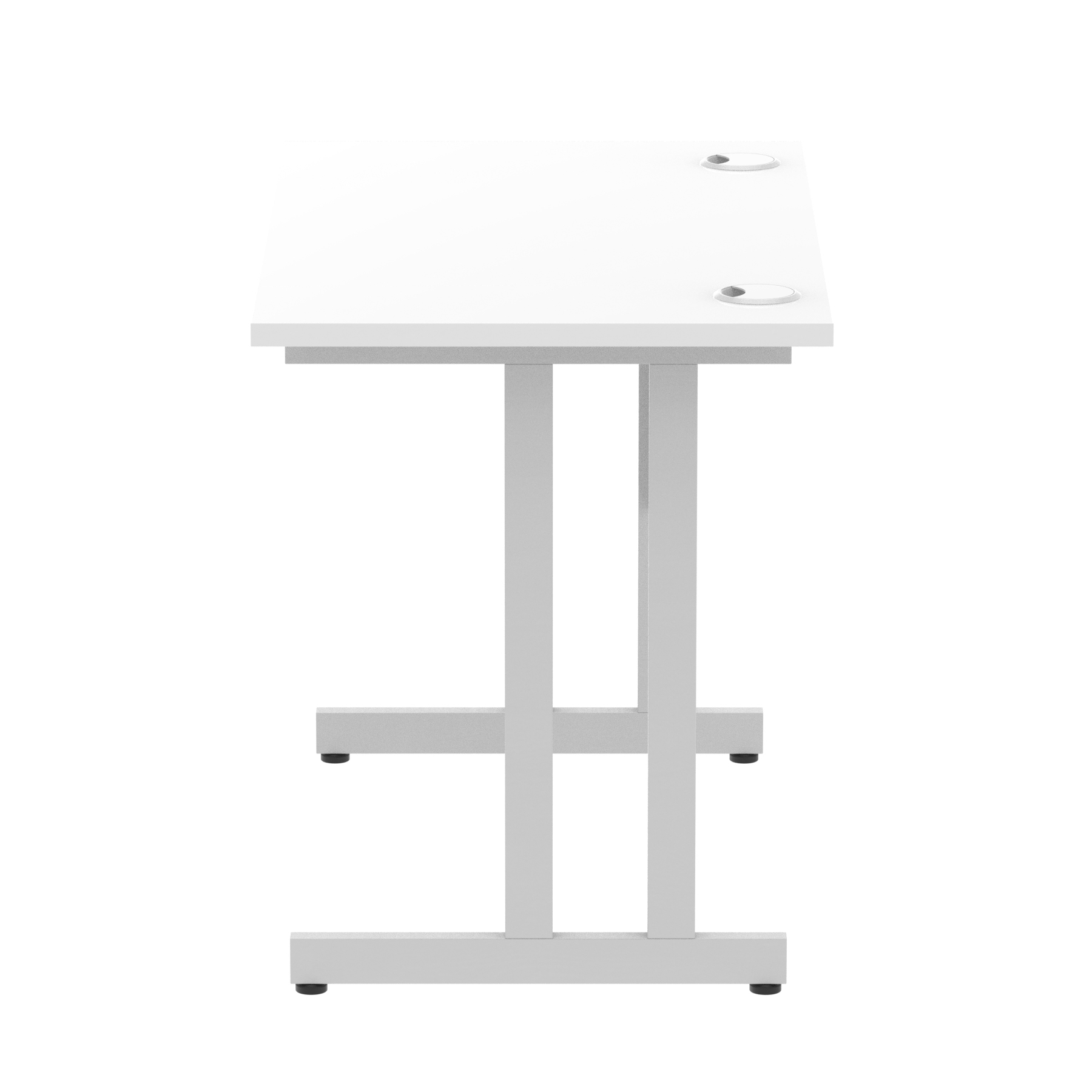 White / Silver Frame
