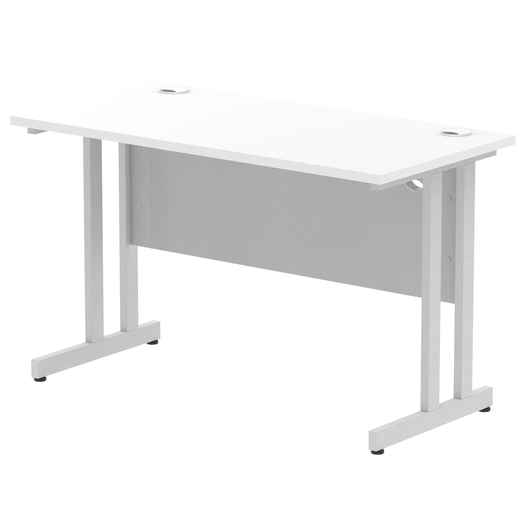 White / Silver Frame