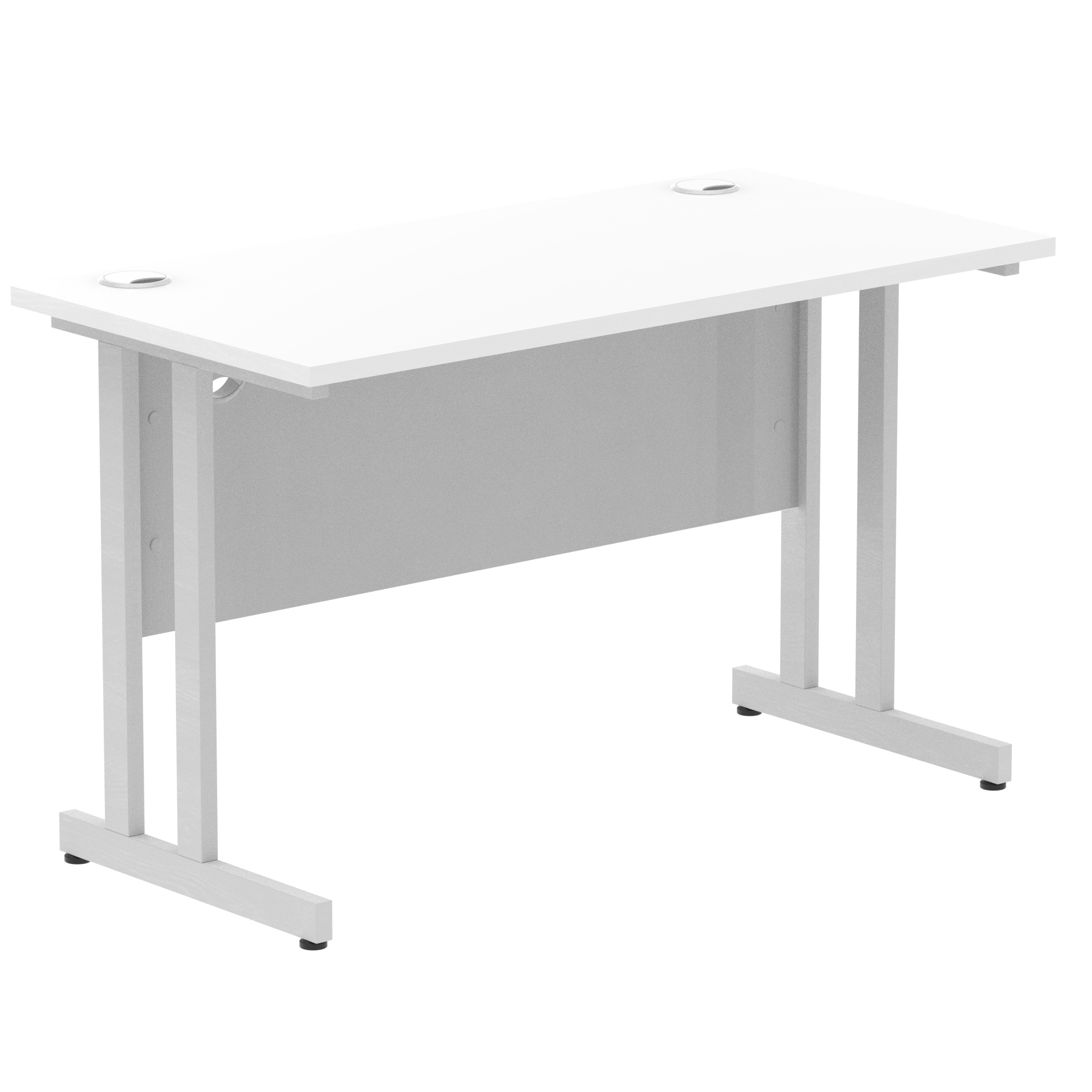 White / Silver Frame