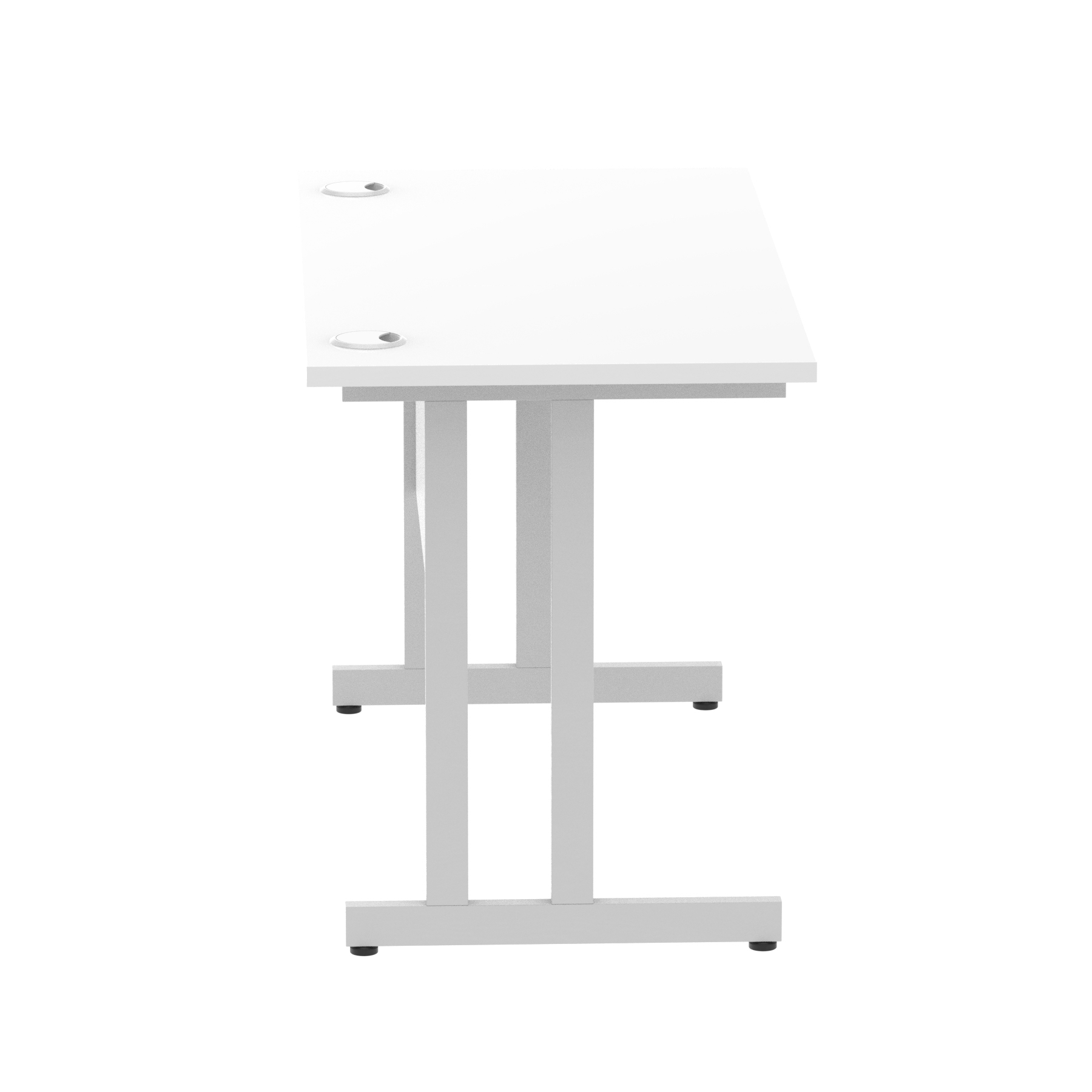 White / Silver Frame