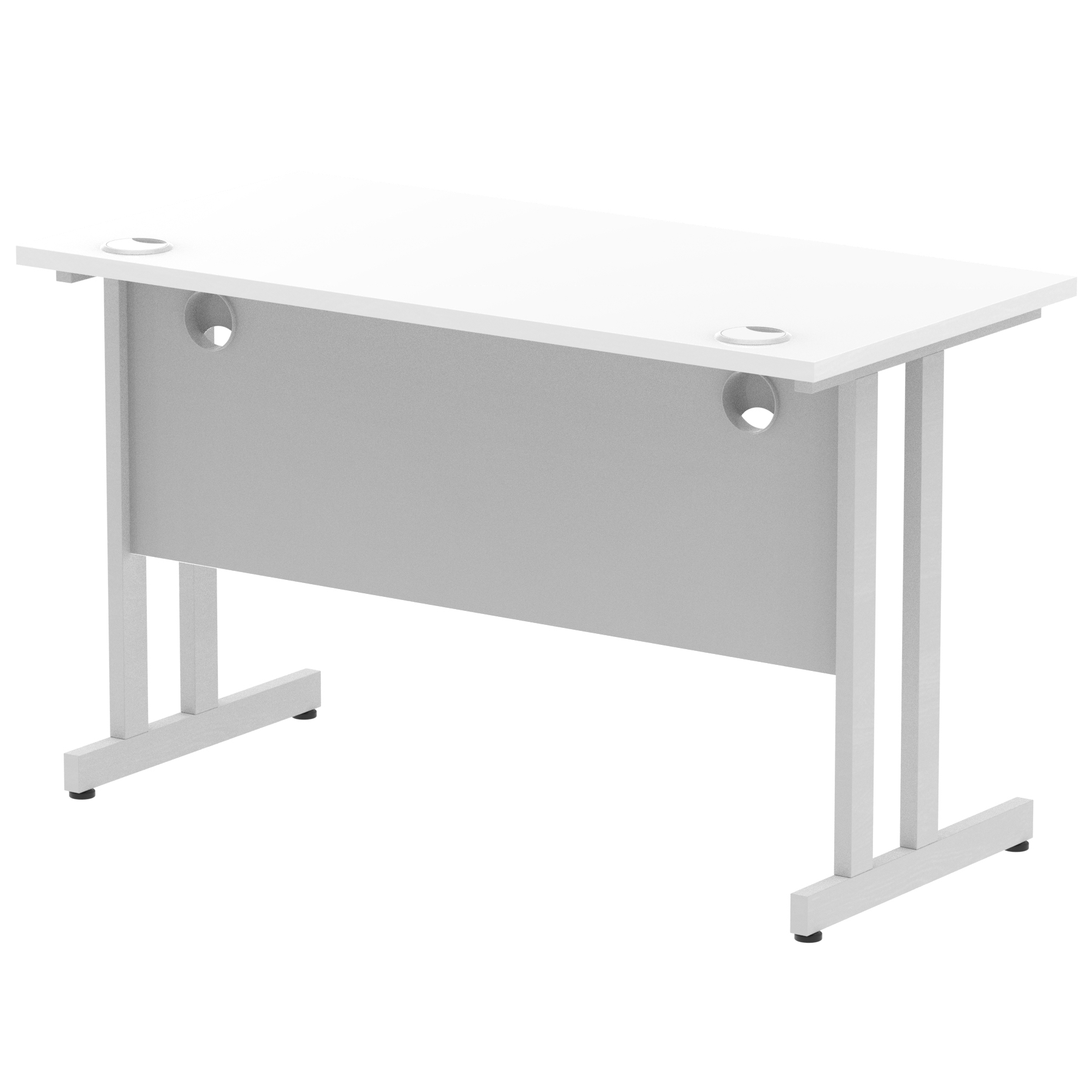 White / Silver Frame