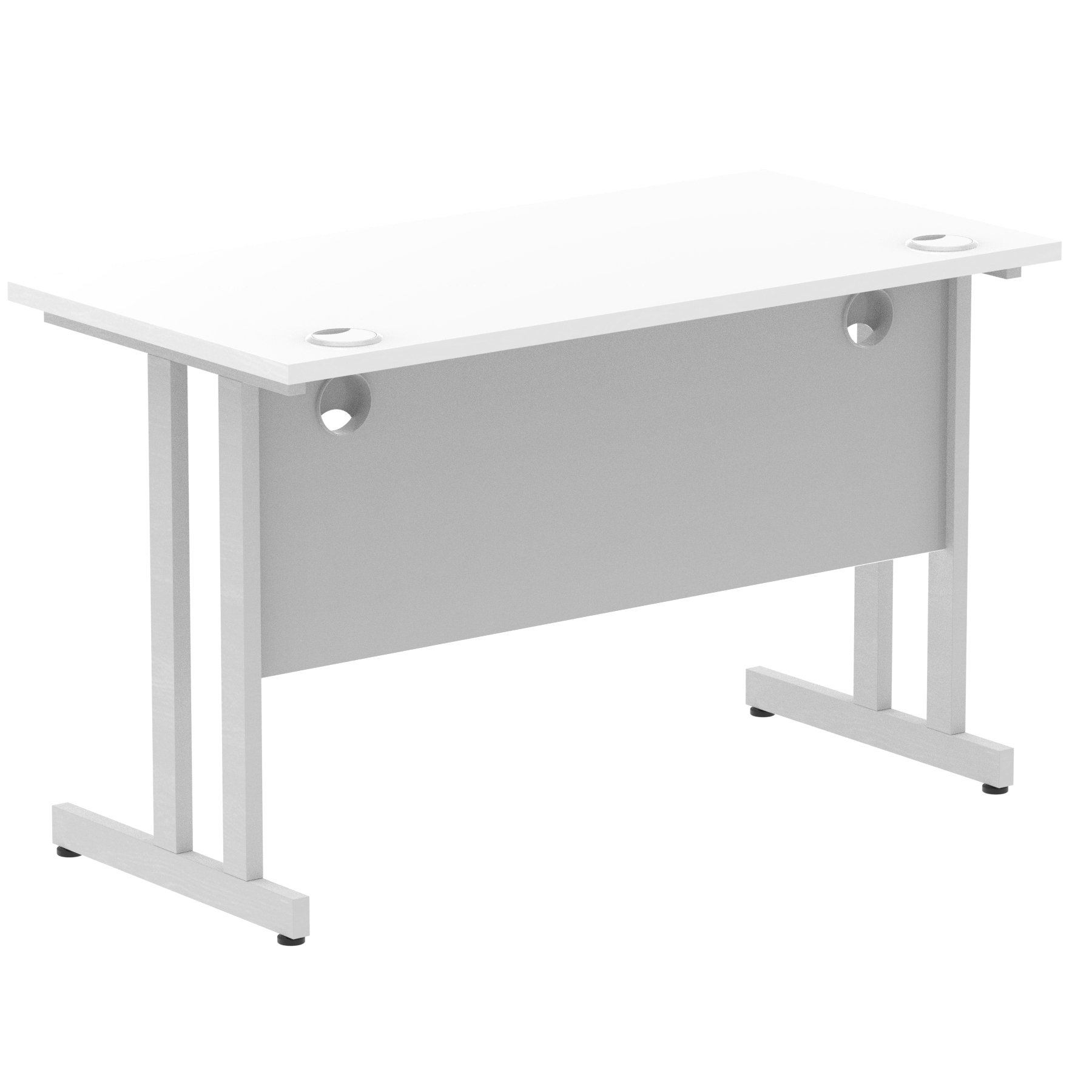 White / Silver Frame