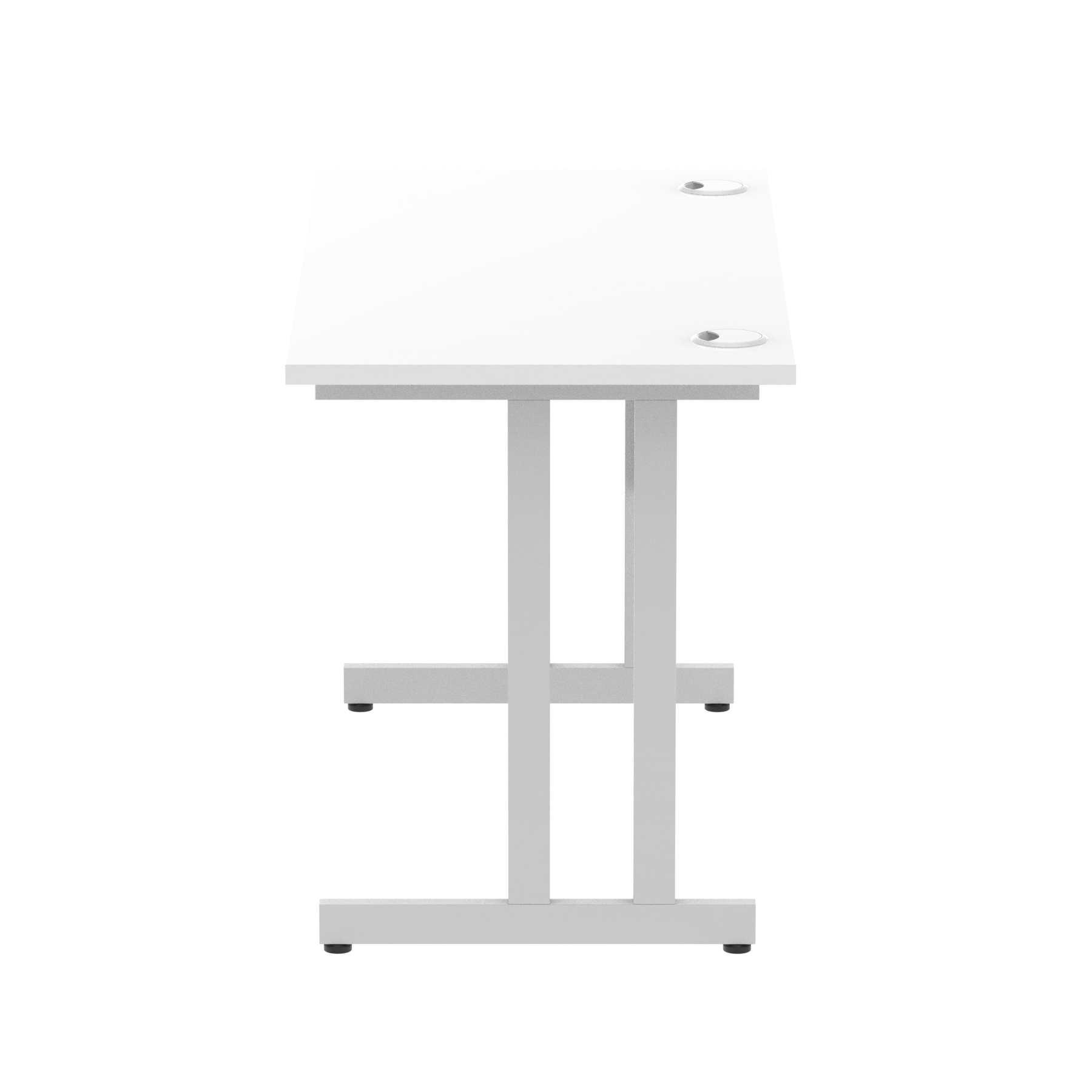 White / Silver Frame