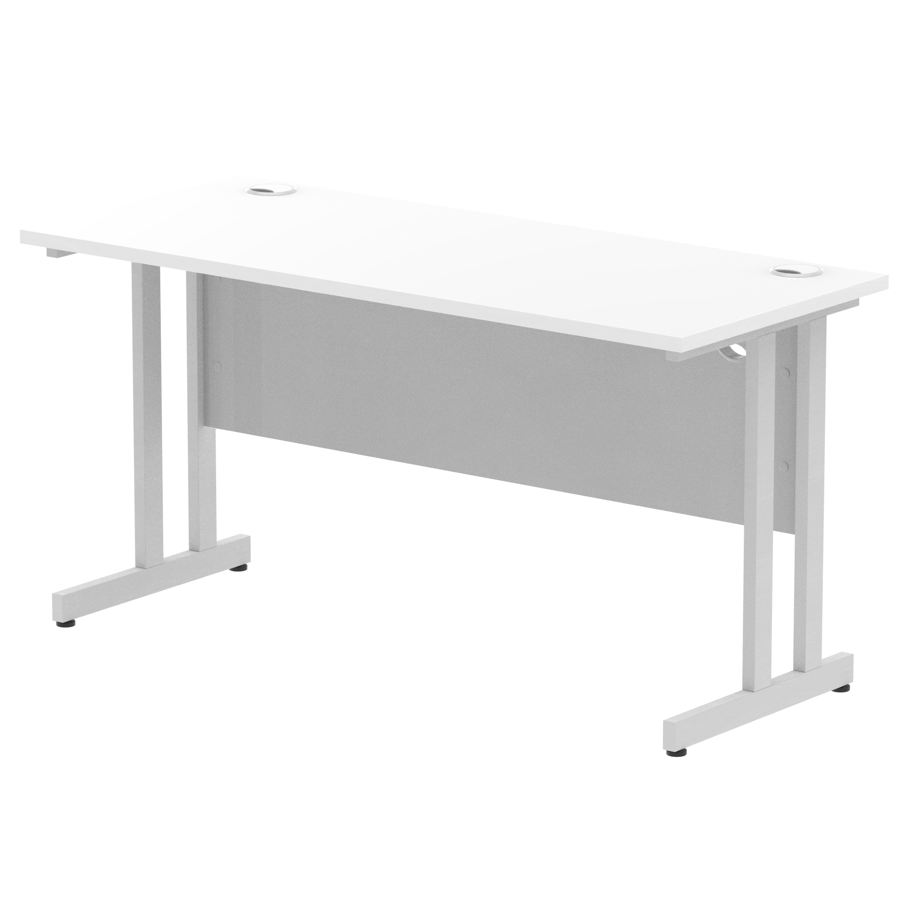 White / Silver Frame