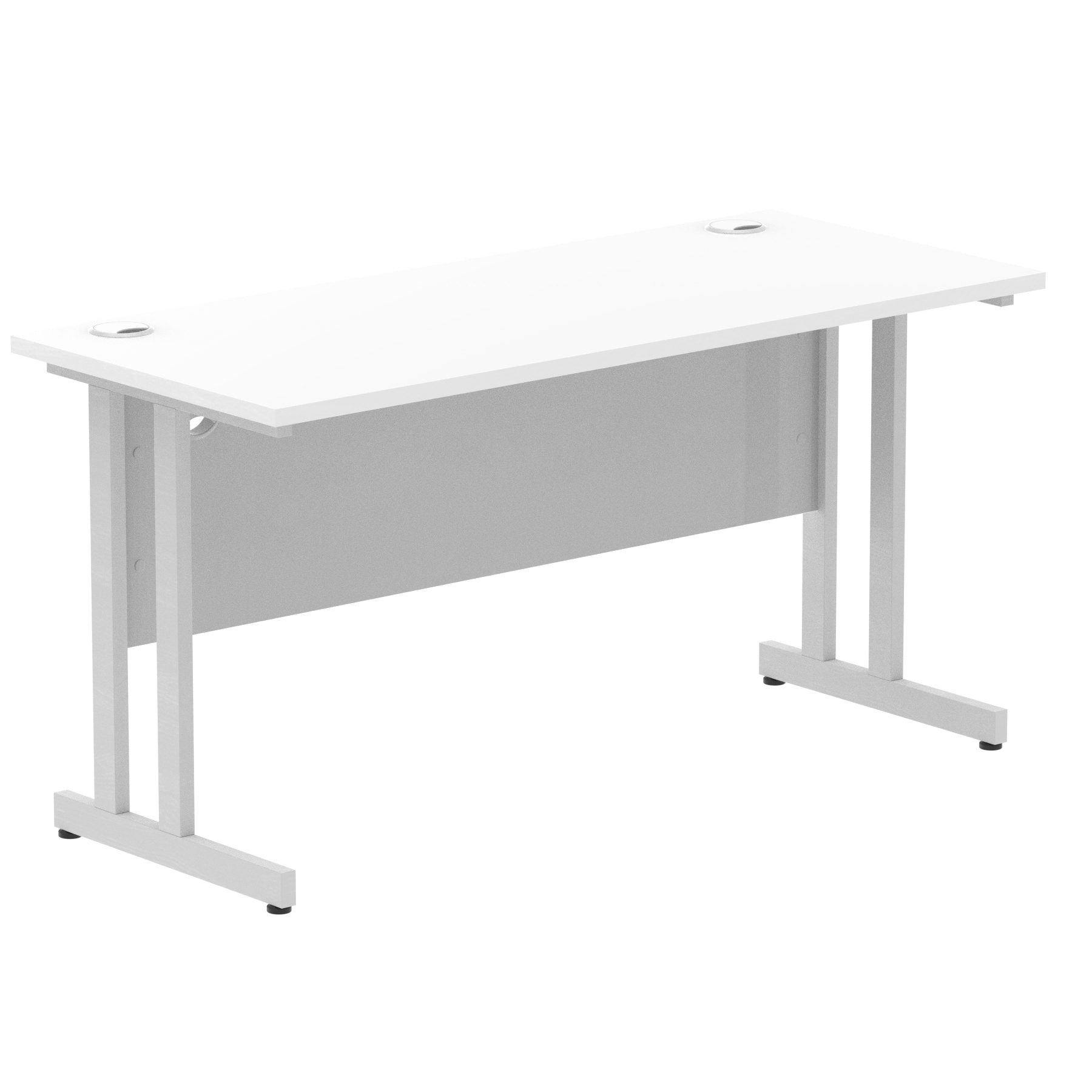 White / Silver Frame
