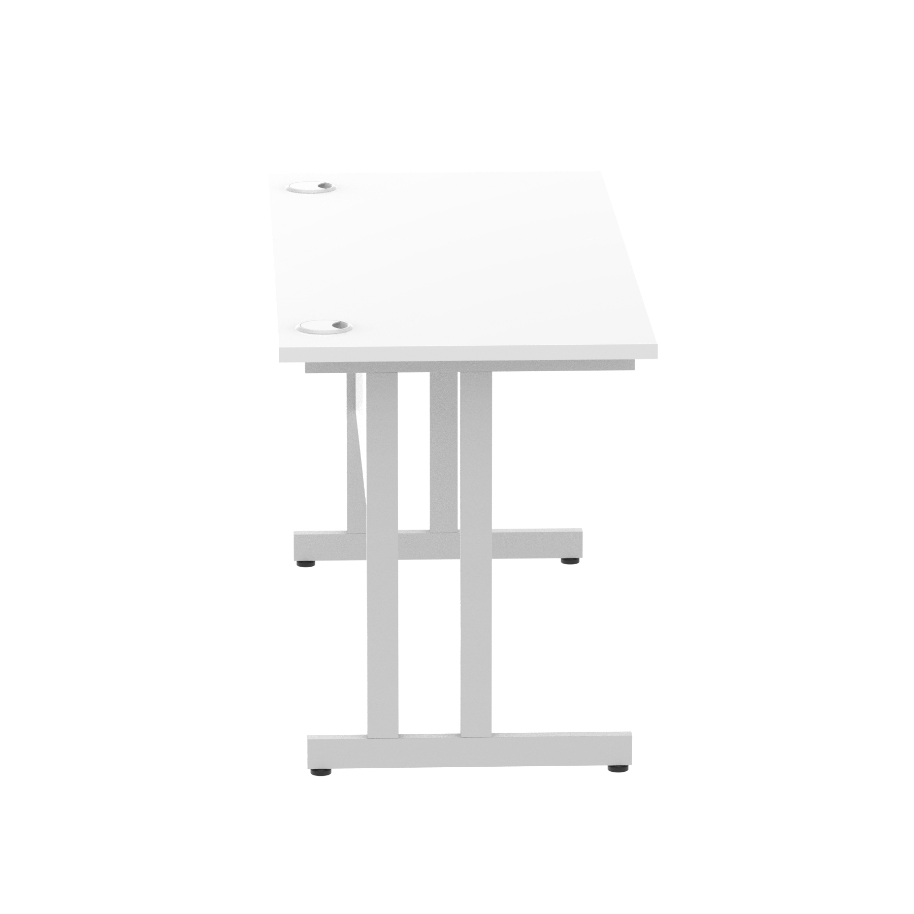 White / Silver Frame