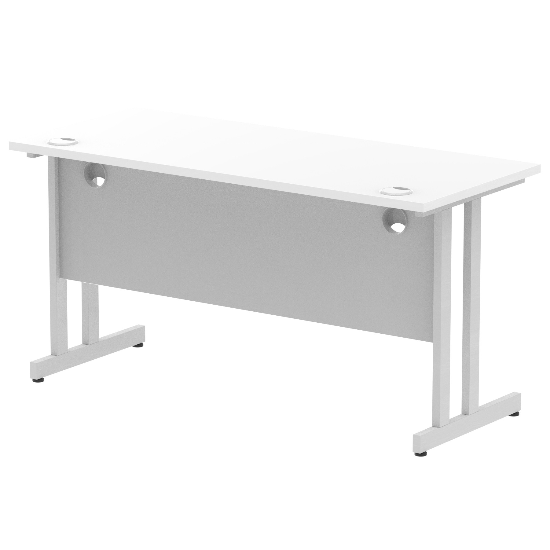 White / Silver Frame