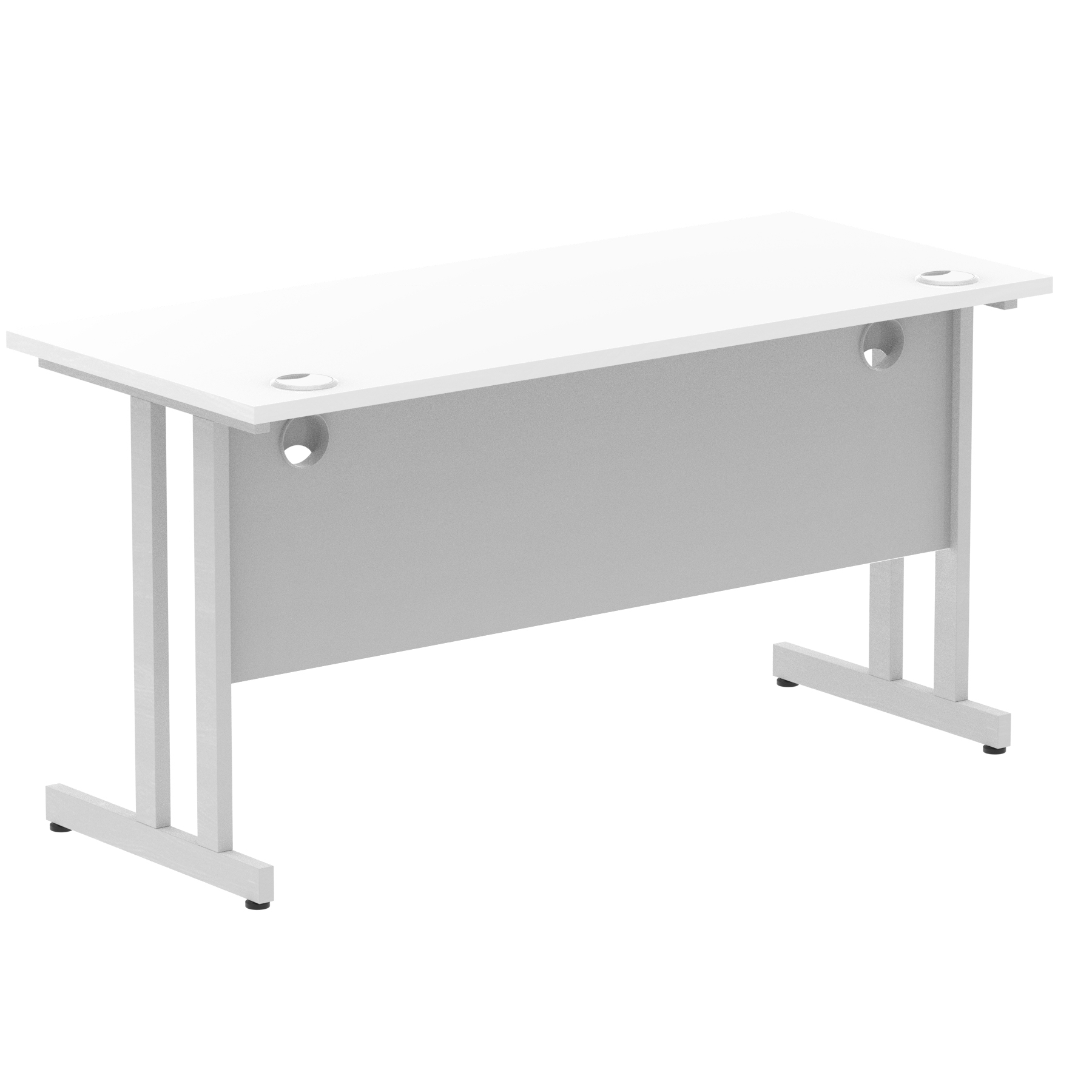 White / Silver Frame
