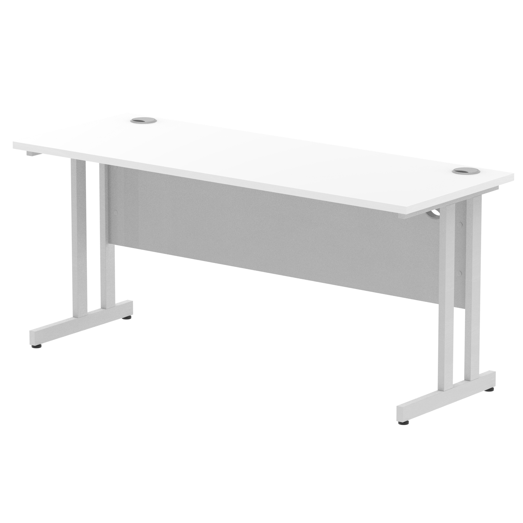 White / Silver Frame