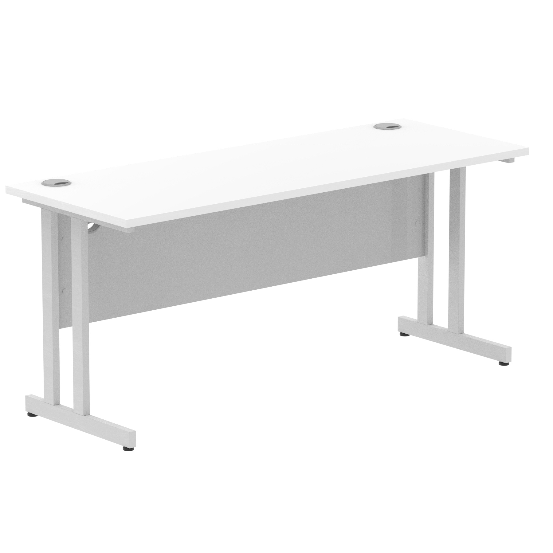 White / Silver Frame