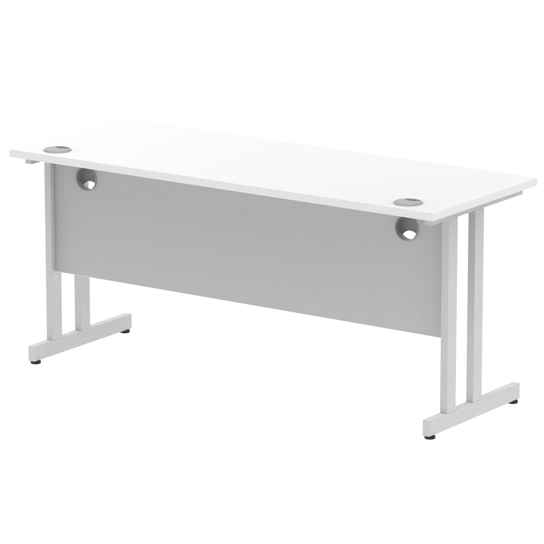 White / Silver Frame