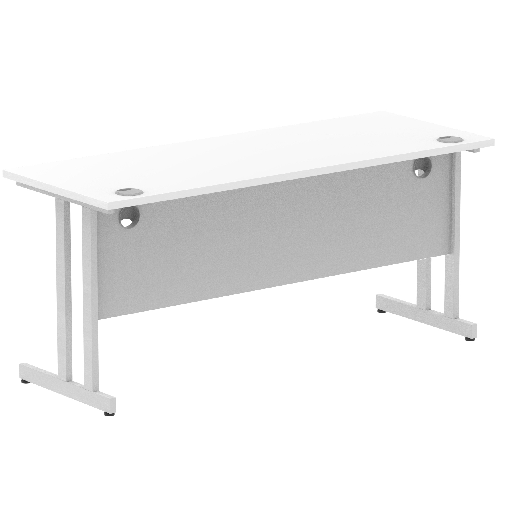 White / Silver Frame