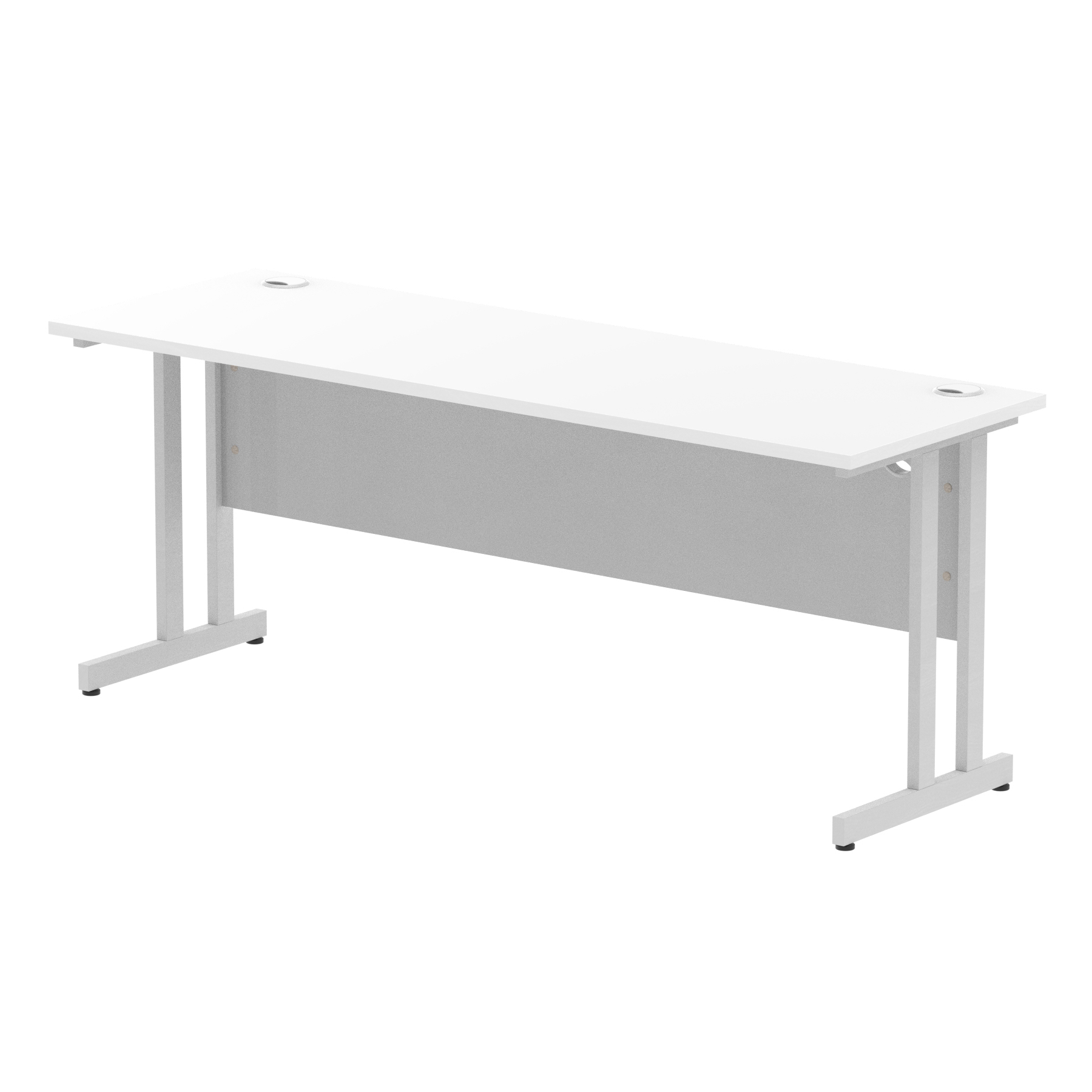White / Silver Frame