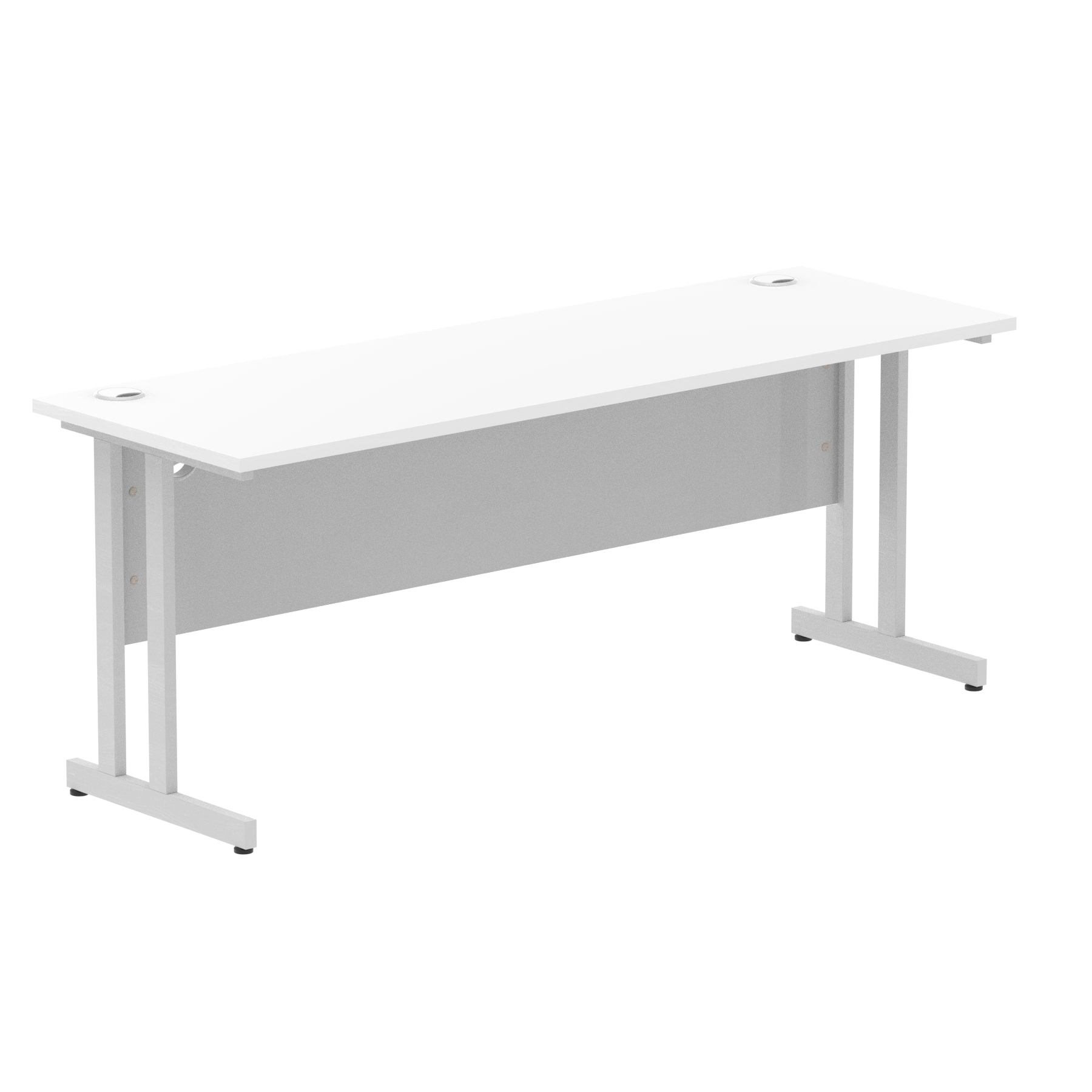 White / Silver Frame