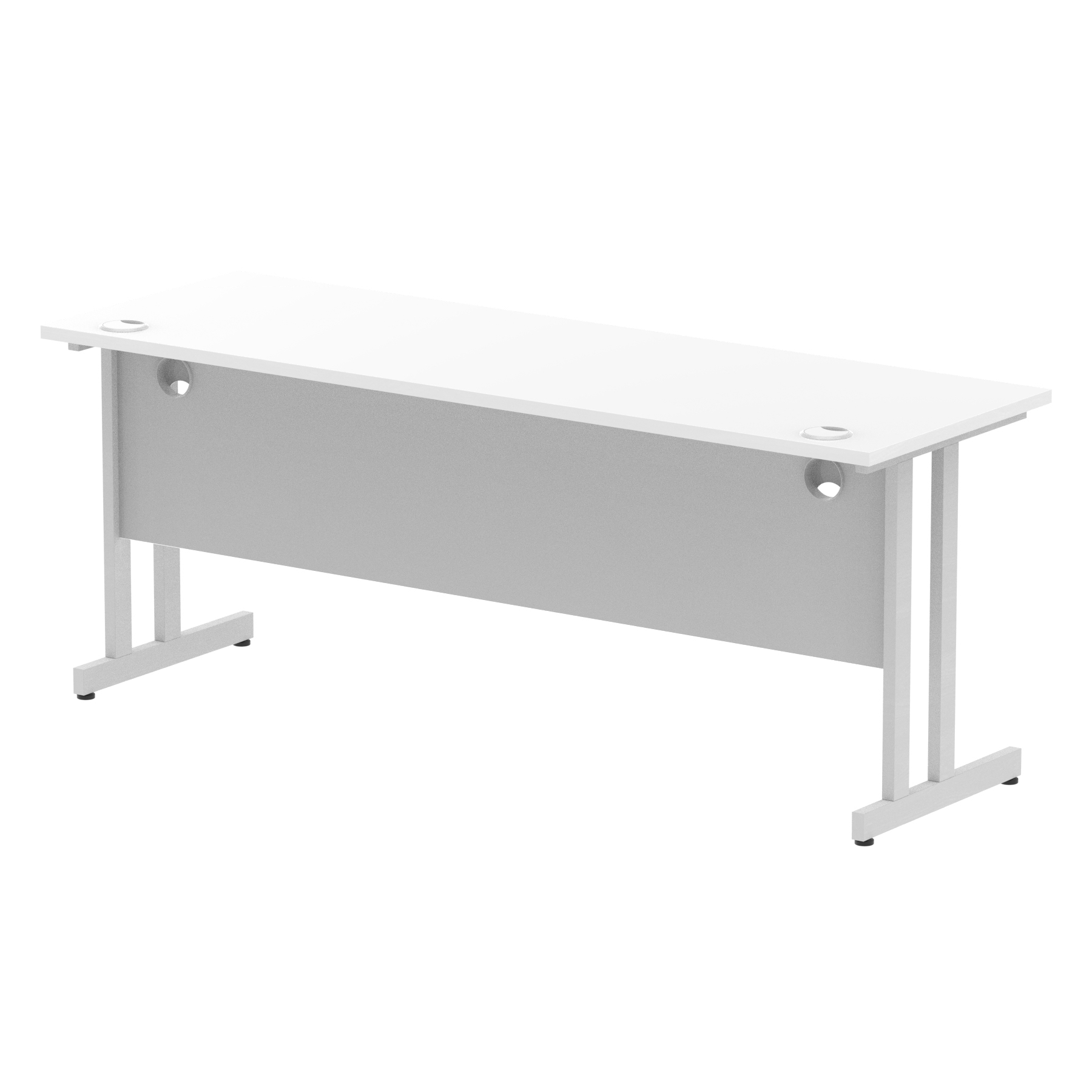 White / Silver Frame