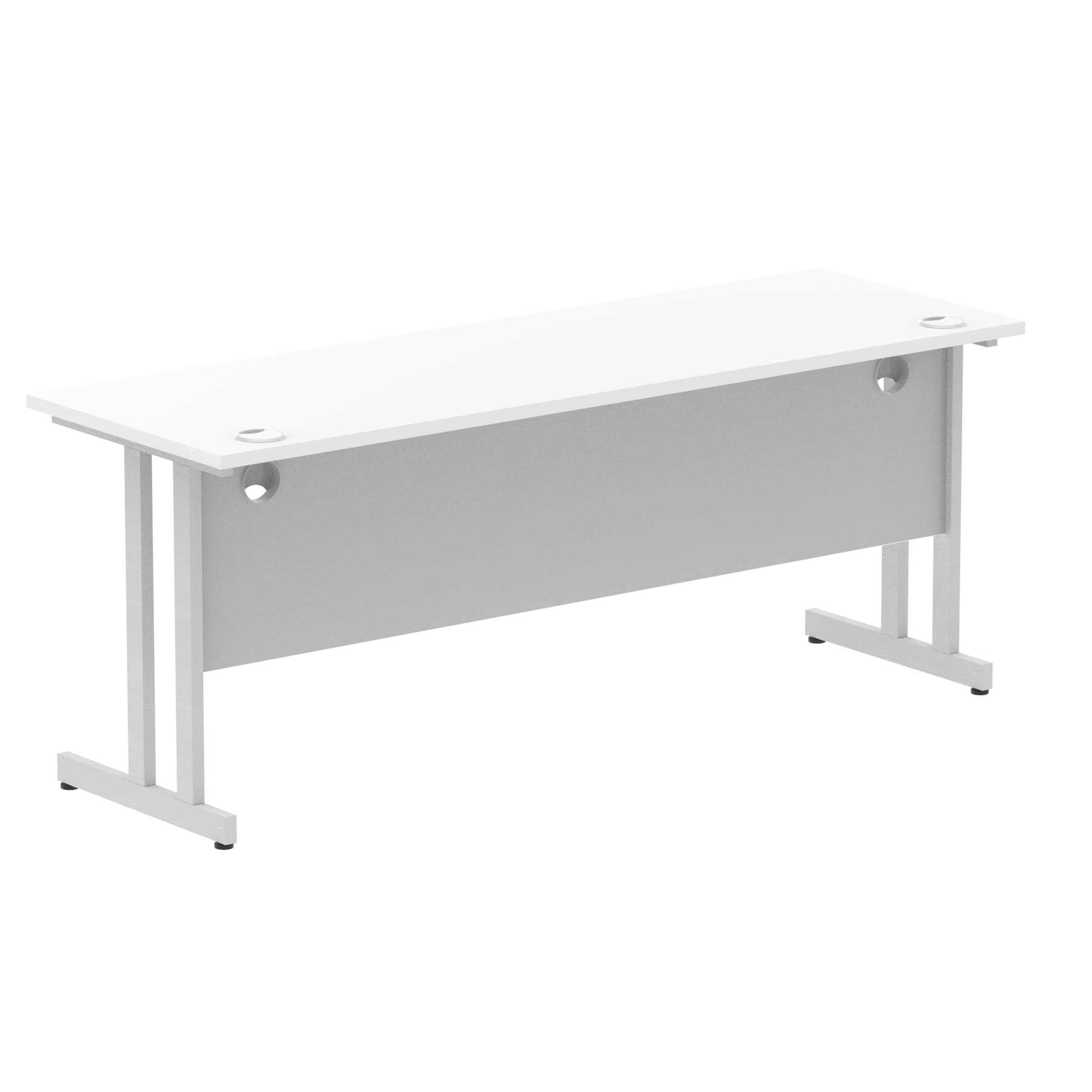 White / Silver Frame