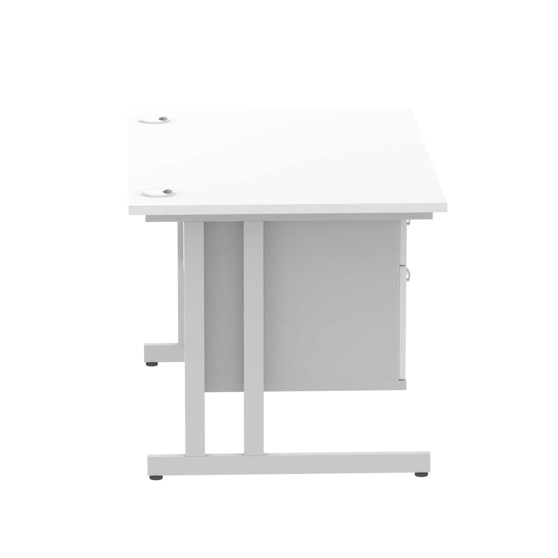 White / Silver Frame