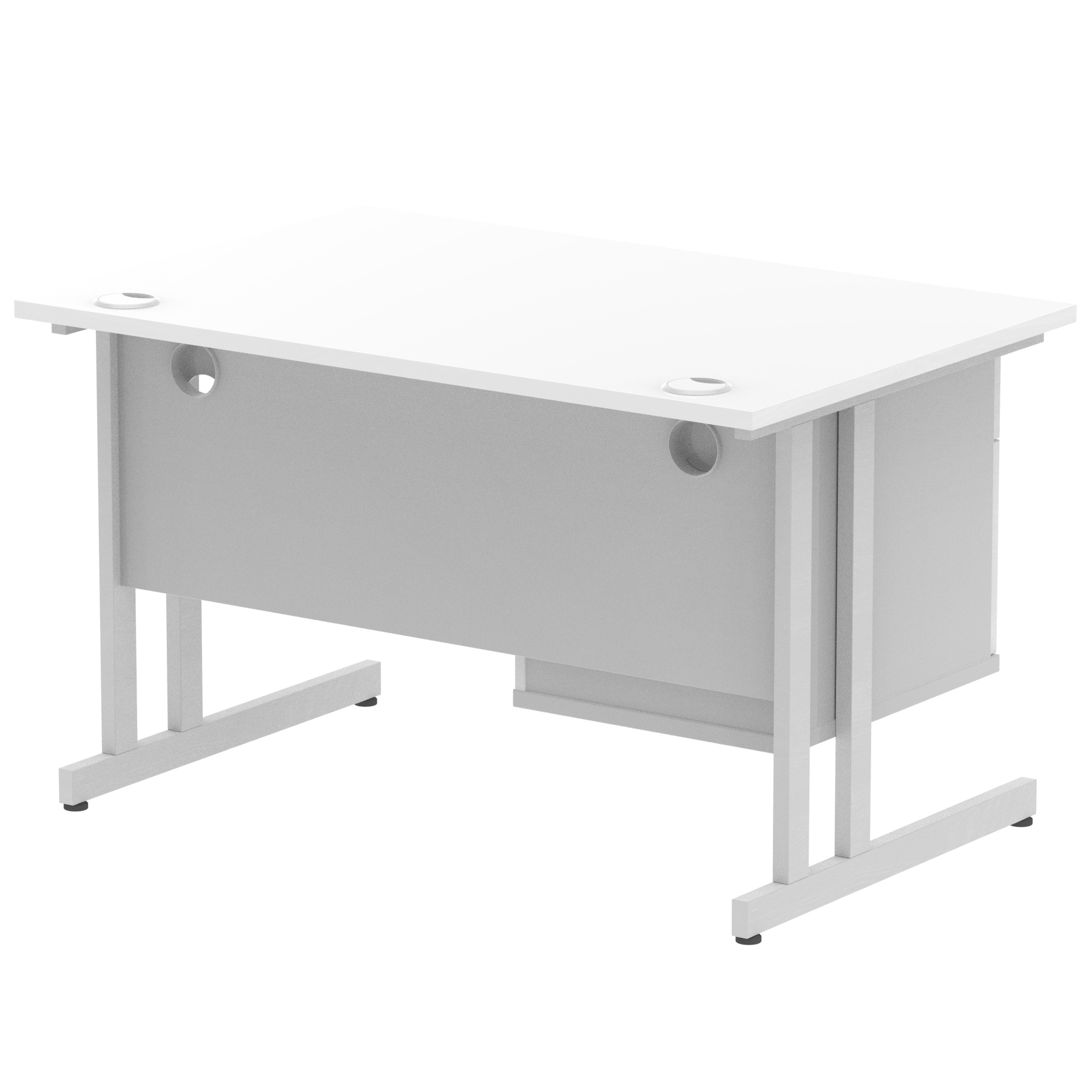 White / Silver Frame