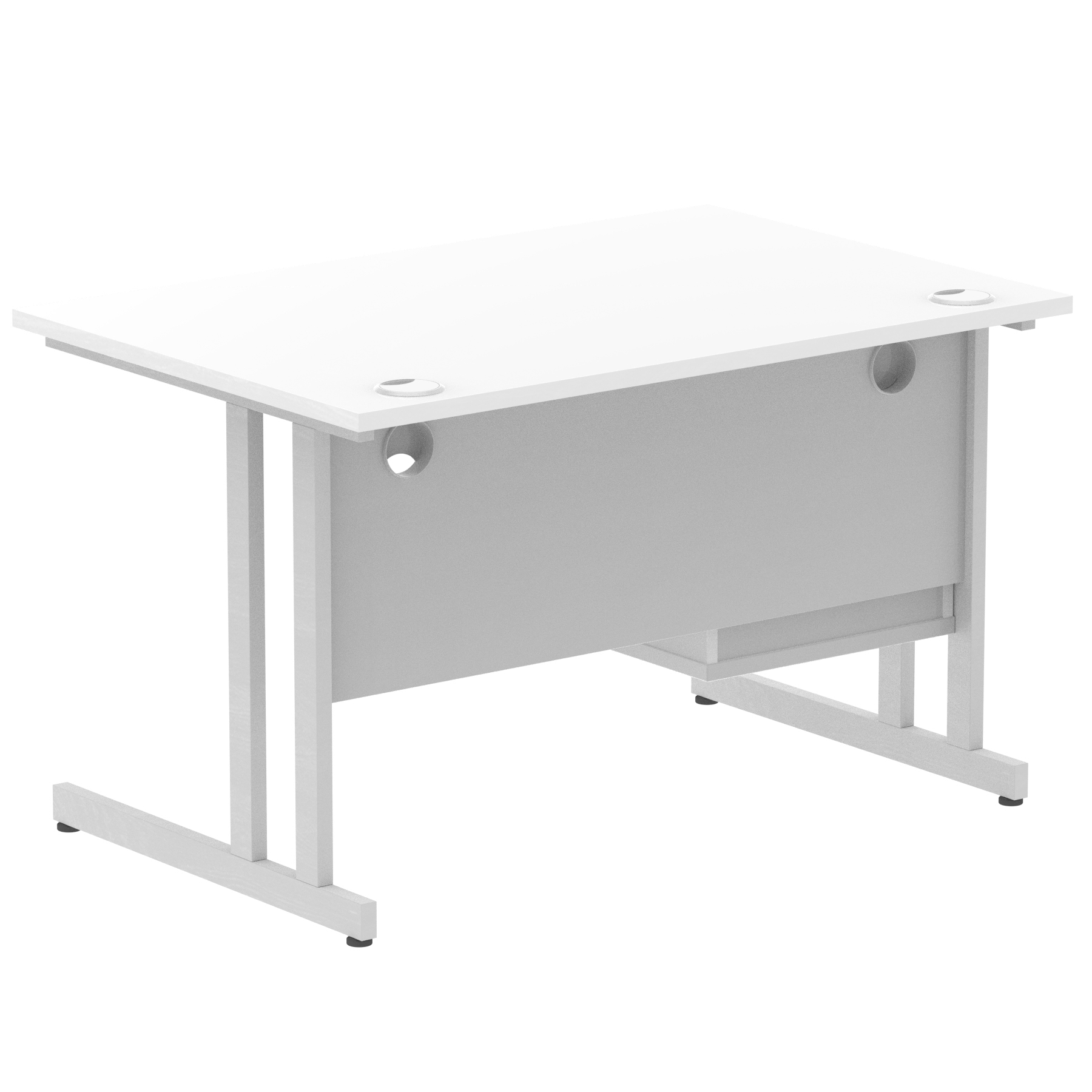 White / Silver Frame