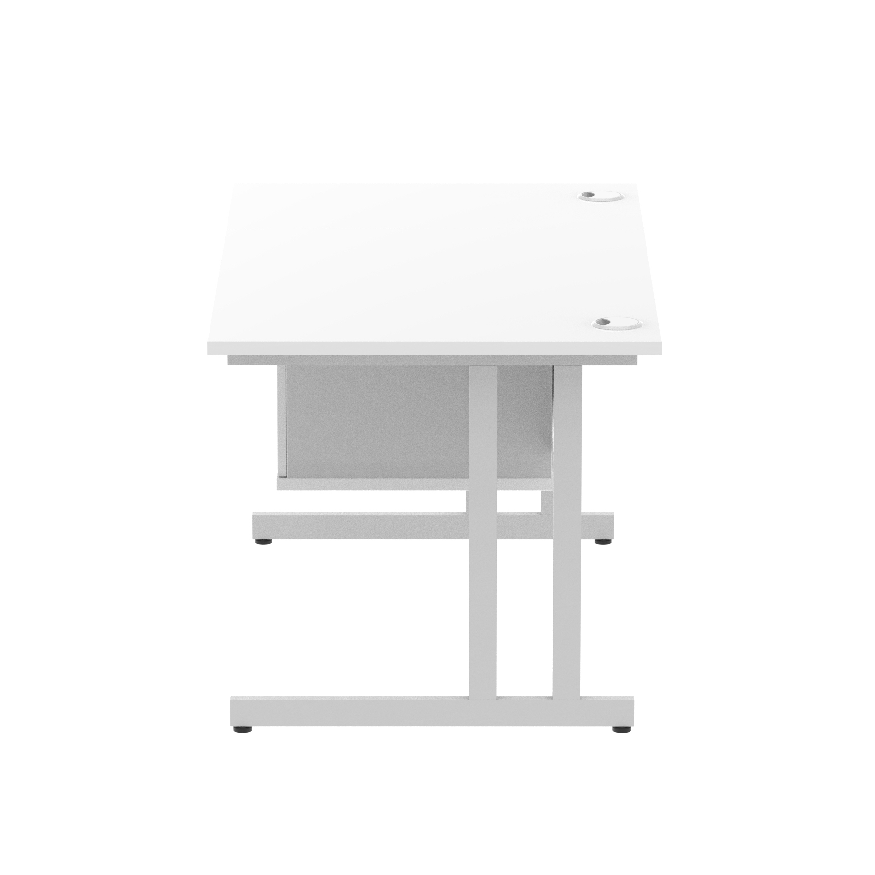 White / Silver Frame
