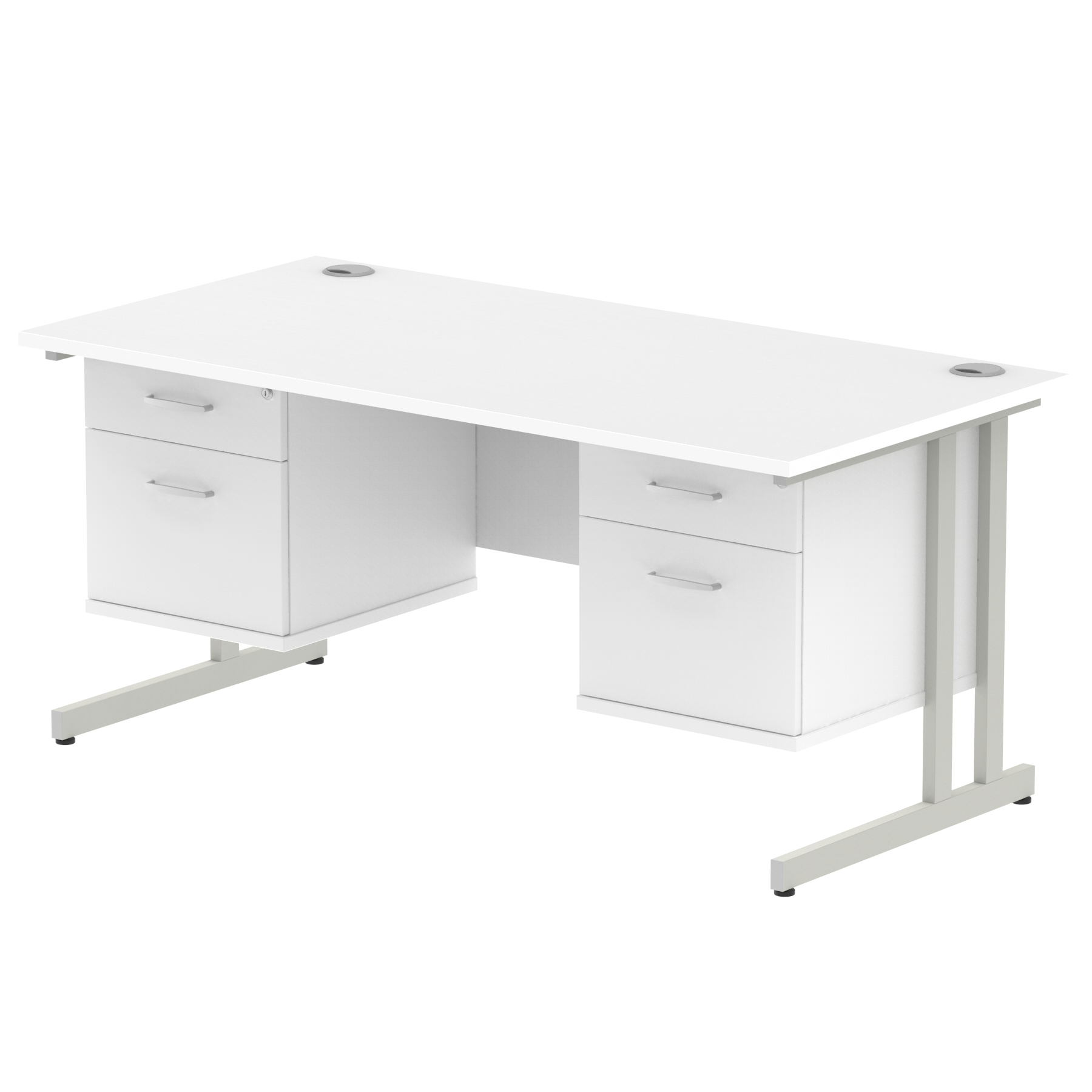 White / Silver Frame