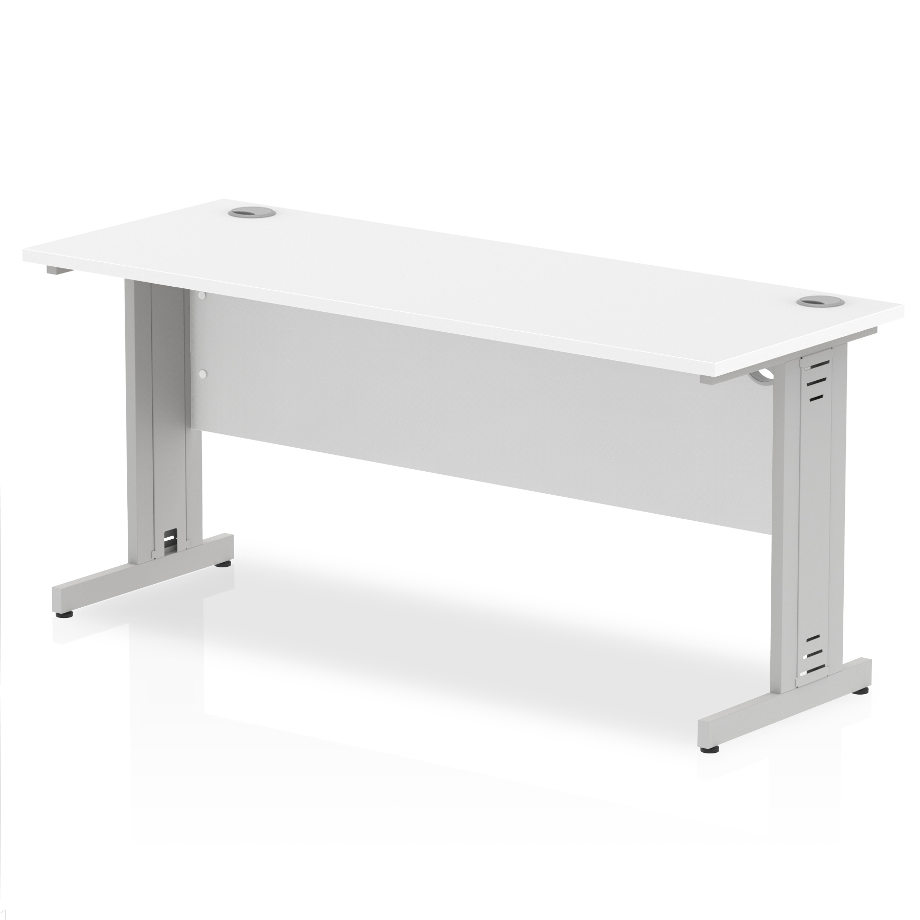 White / Silver Frame