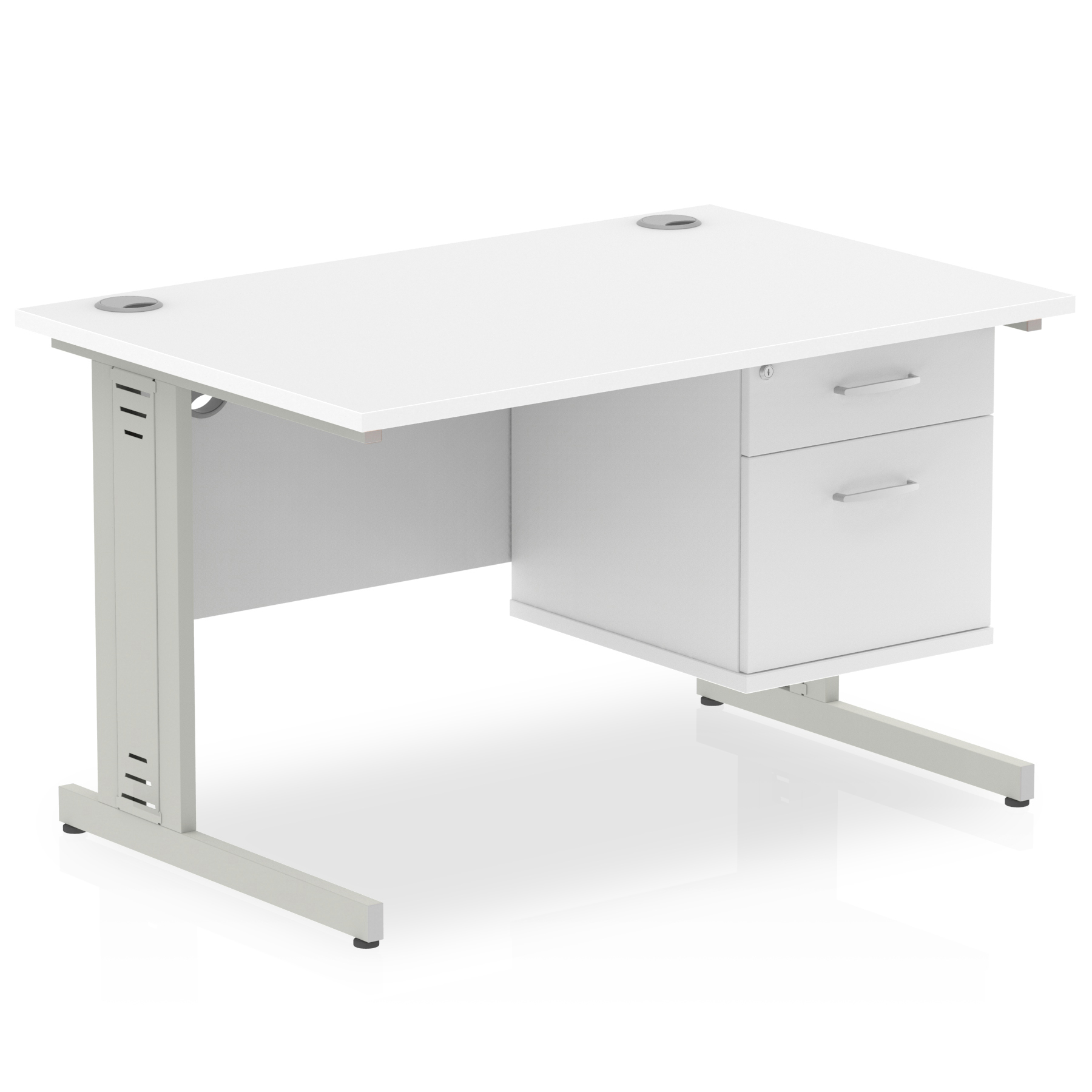 White / Silver Frame