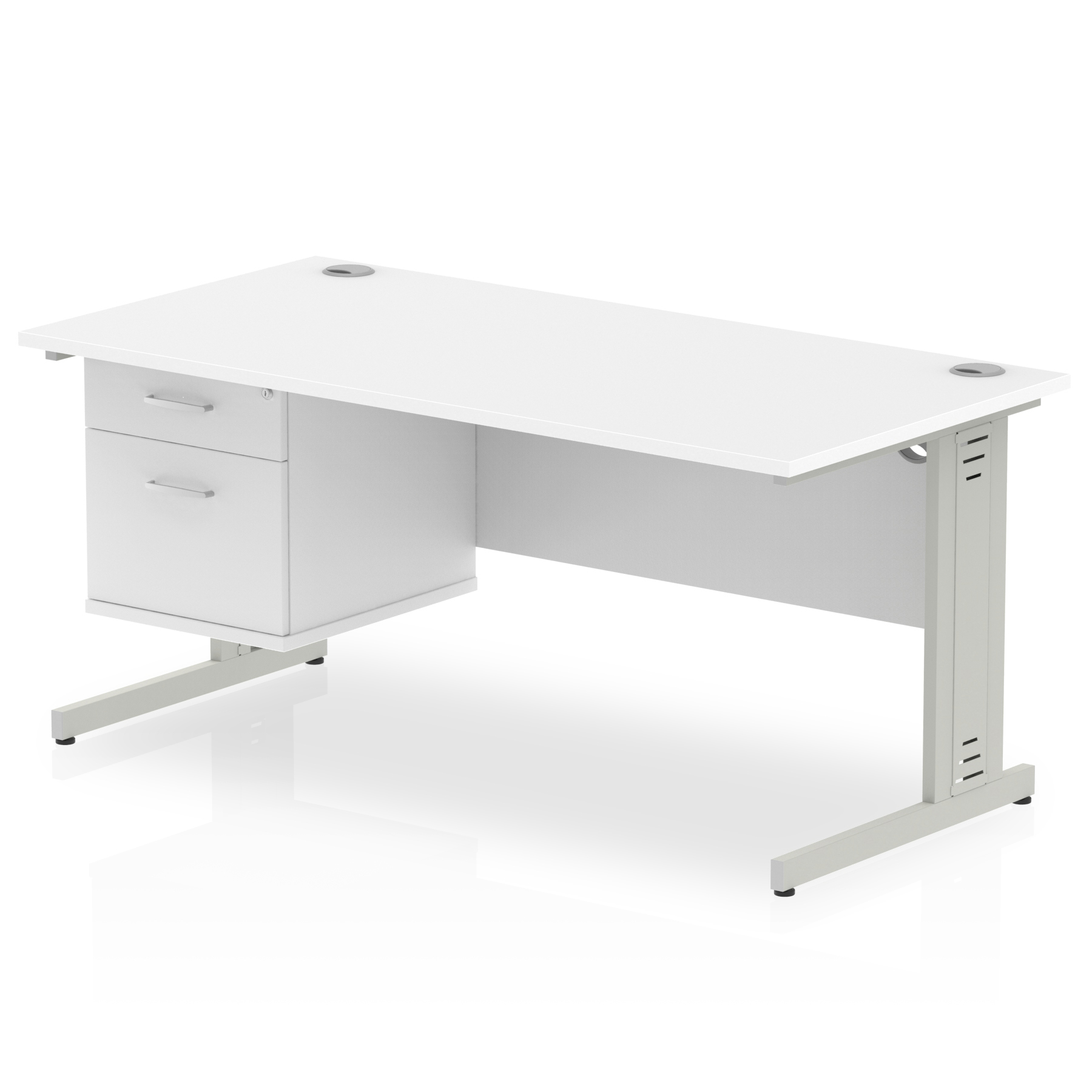 White / Silver Frame
