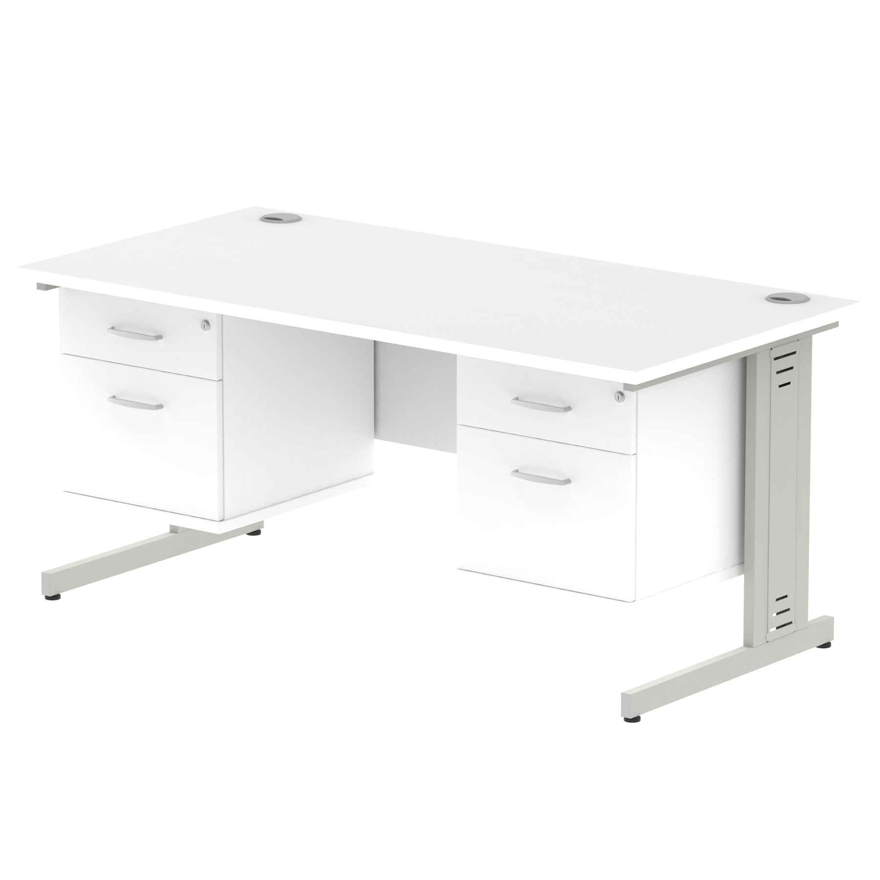 White / Silver Frame