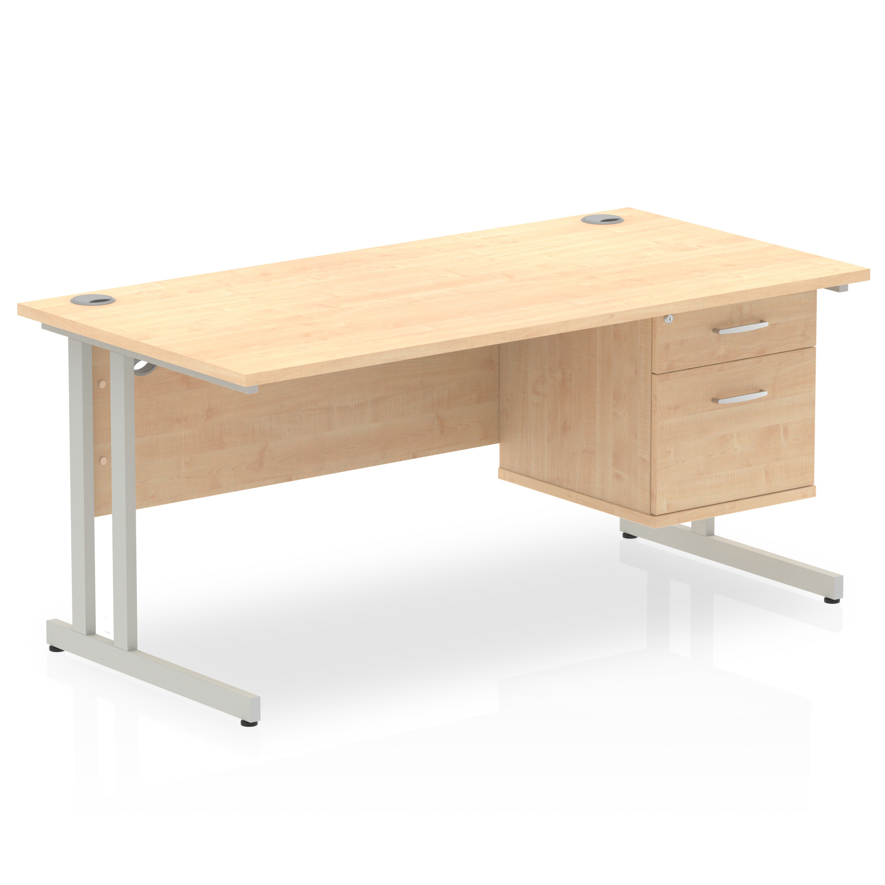 Maple / Silver Frame