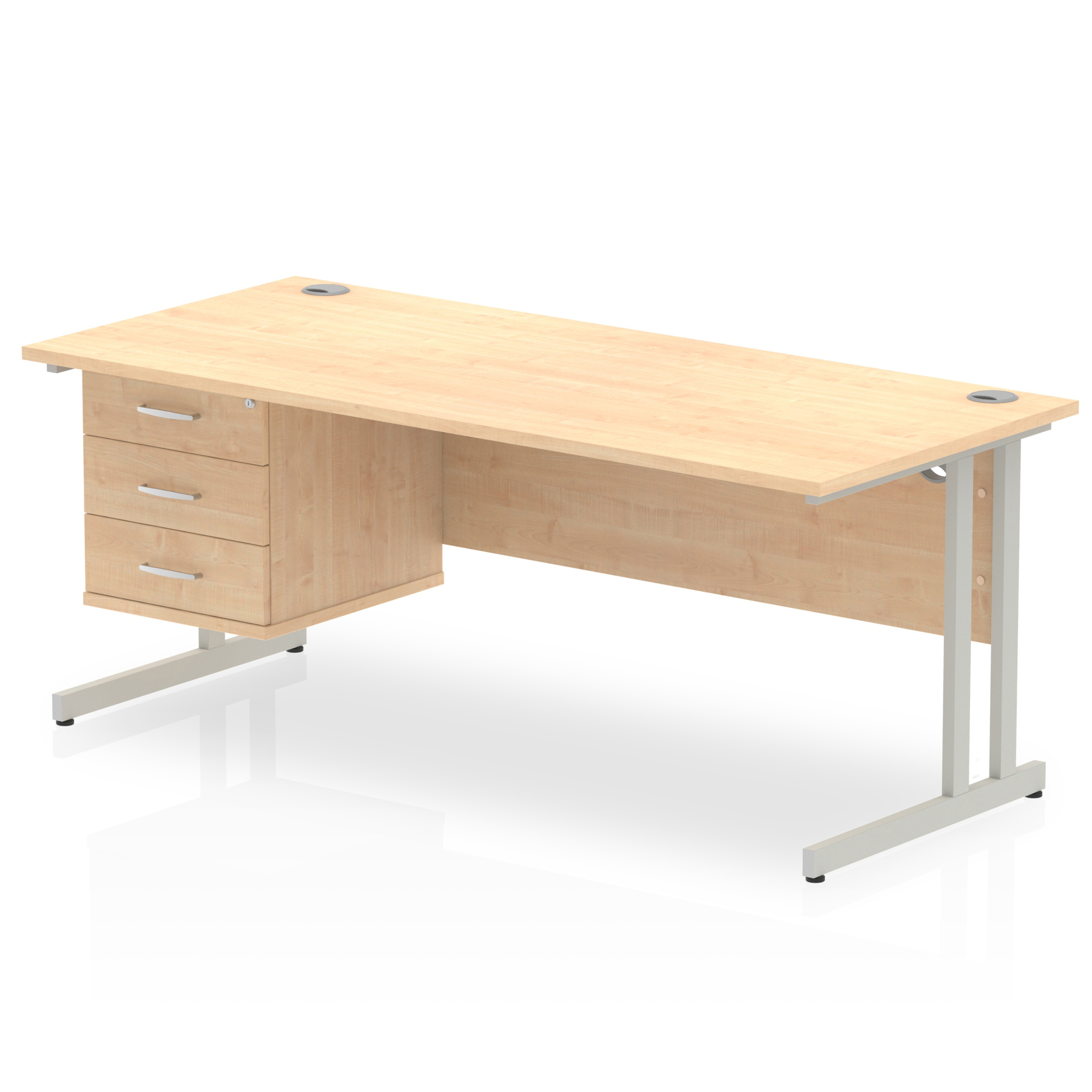 Maple / Silver Frame