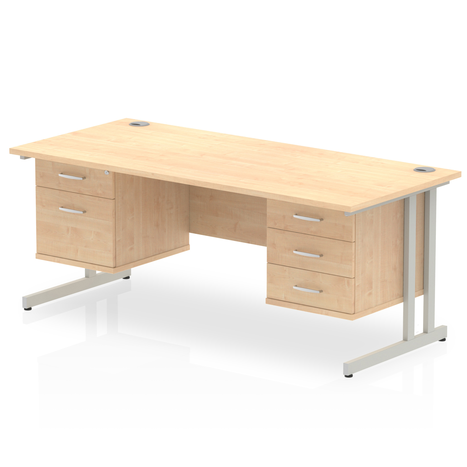 Maple / Silver Frame