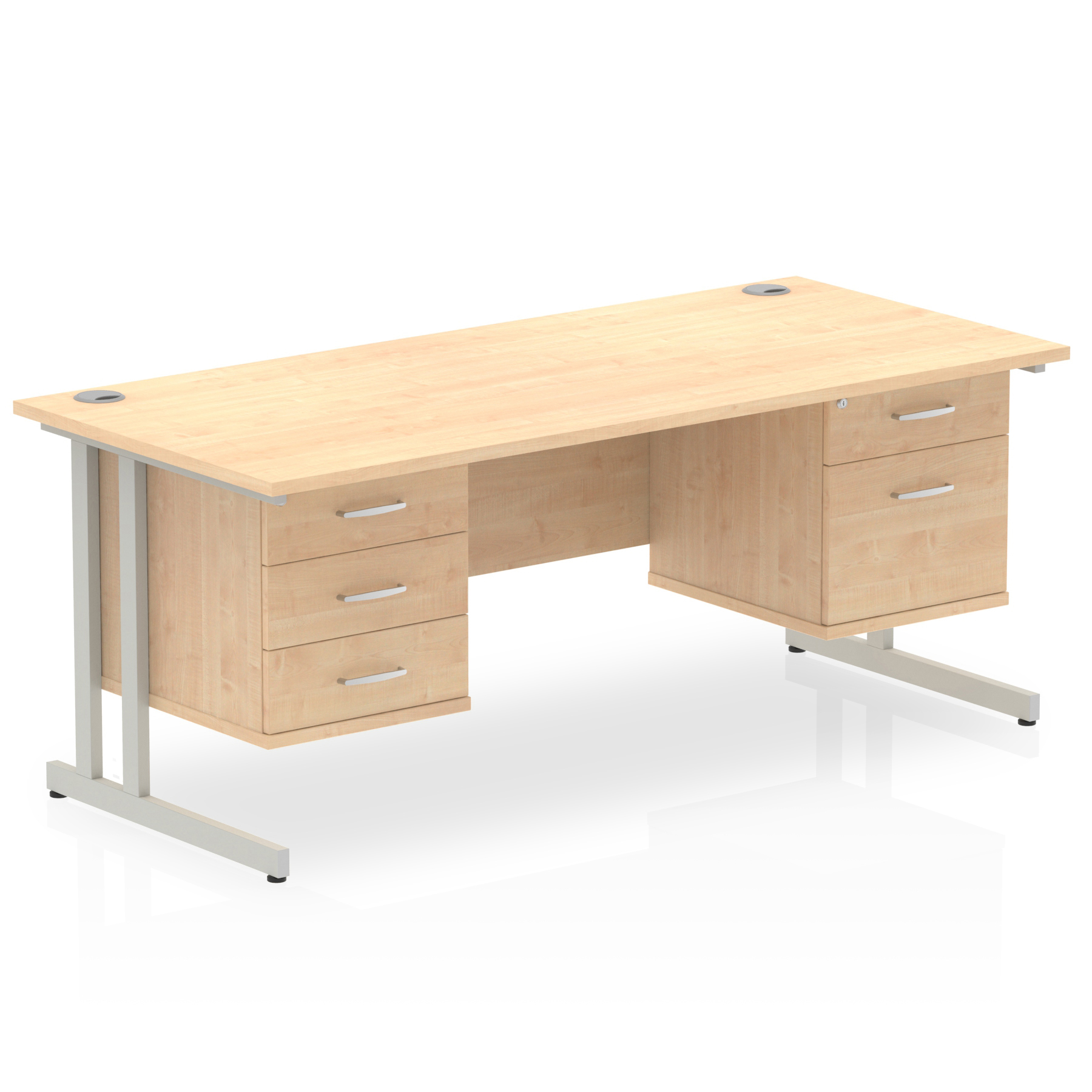 Maple / Silver Frame