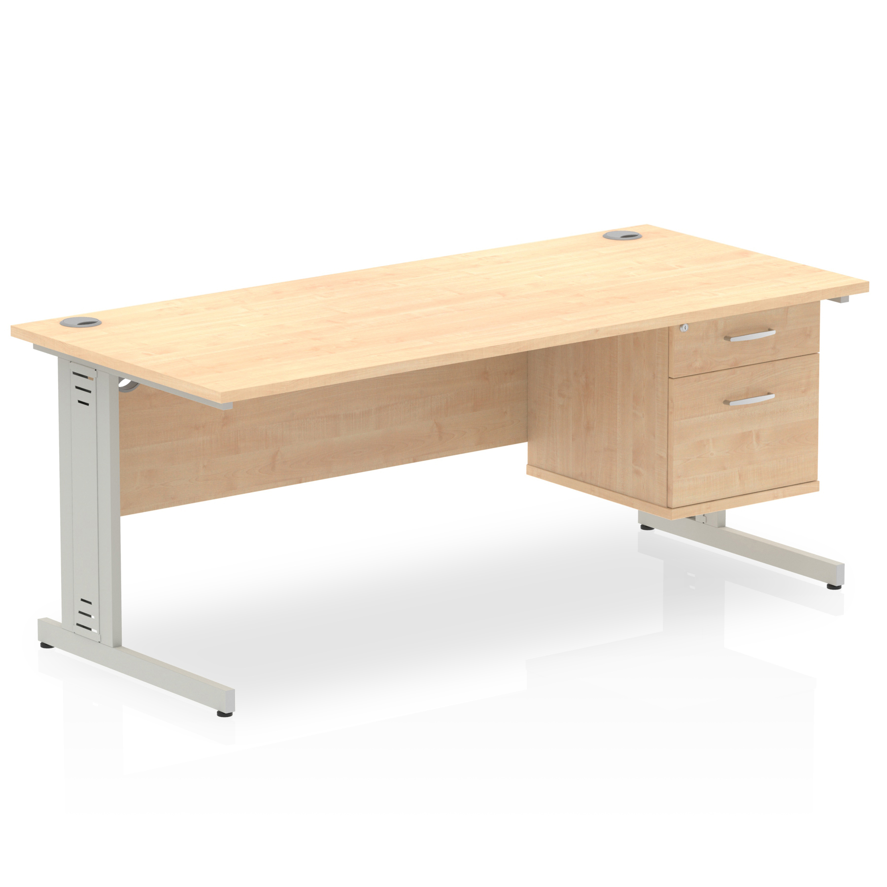 Maple / Silver Frame