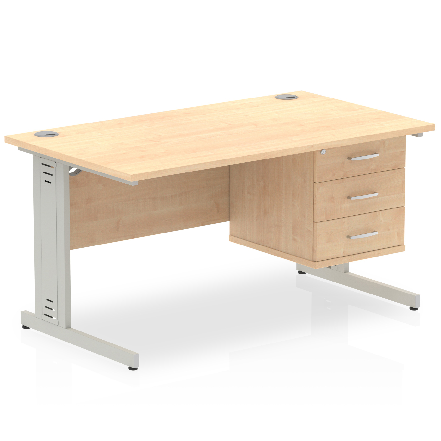 Maple / Silver Frame