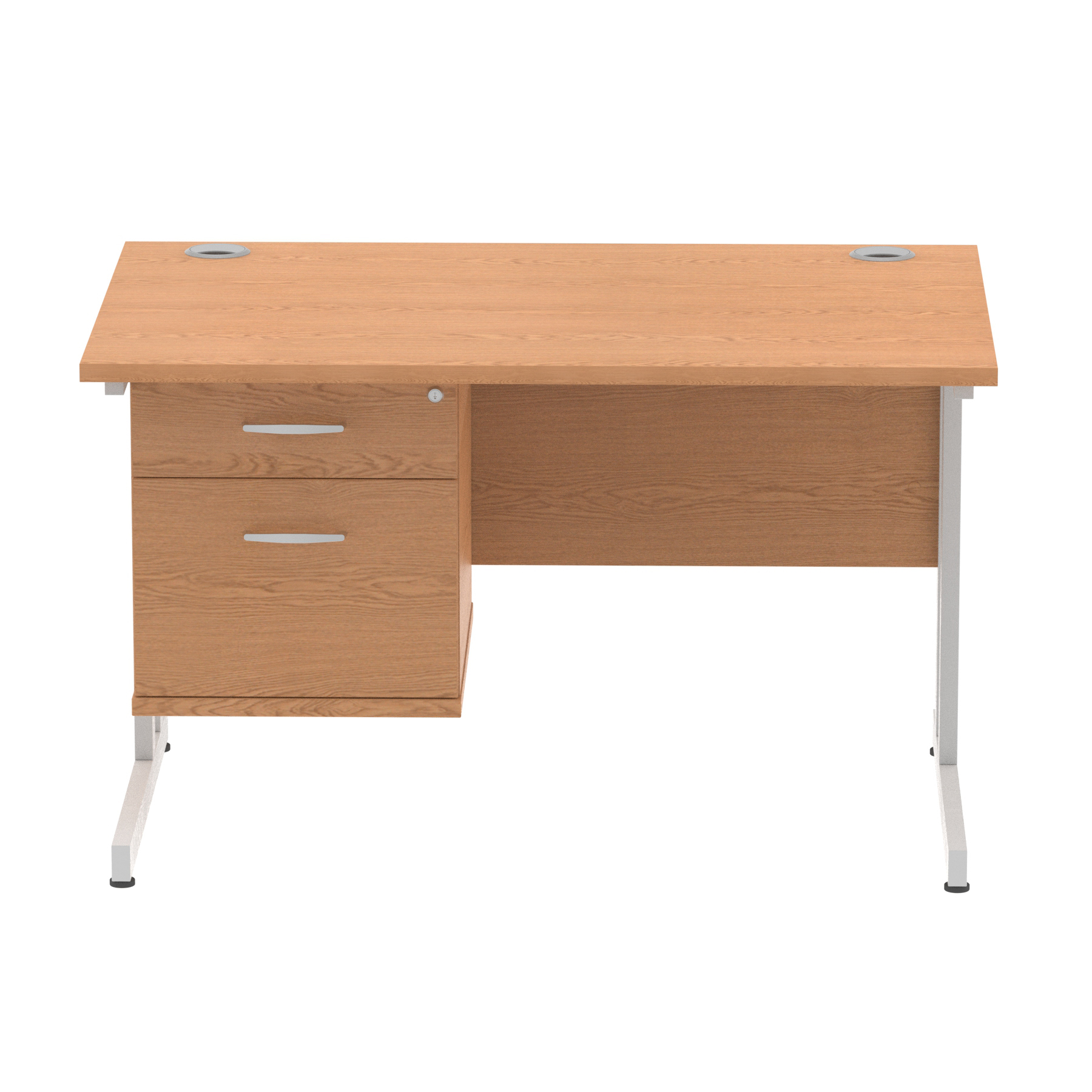 Oak / Silver Frame